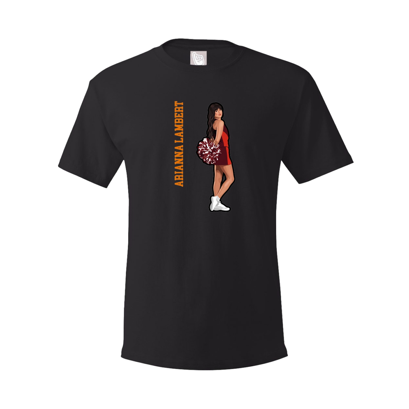 Youth Tee — Name Vertical in Black