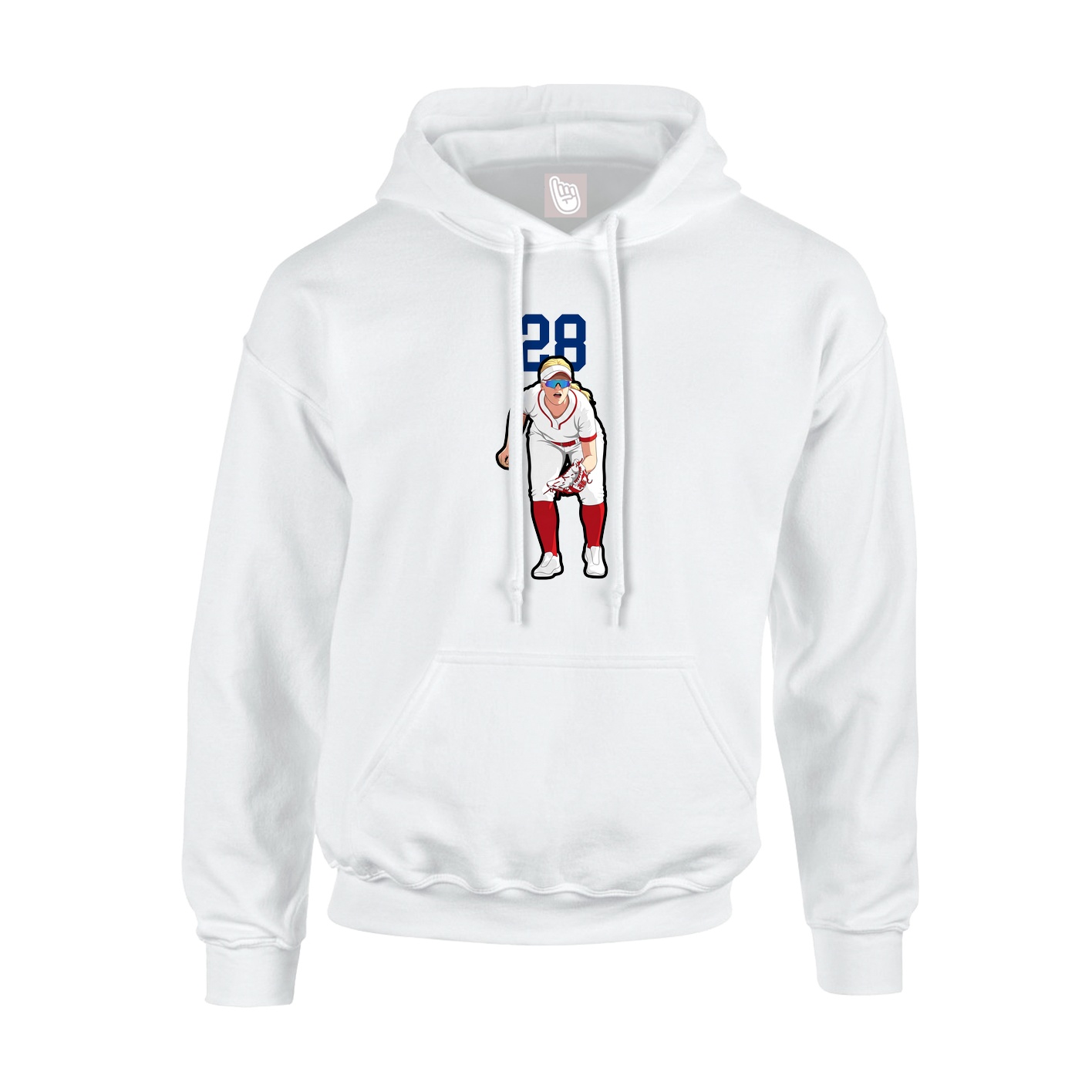 Hoodie — Number Top in White
