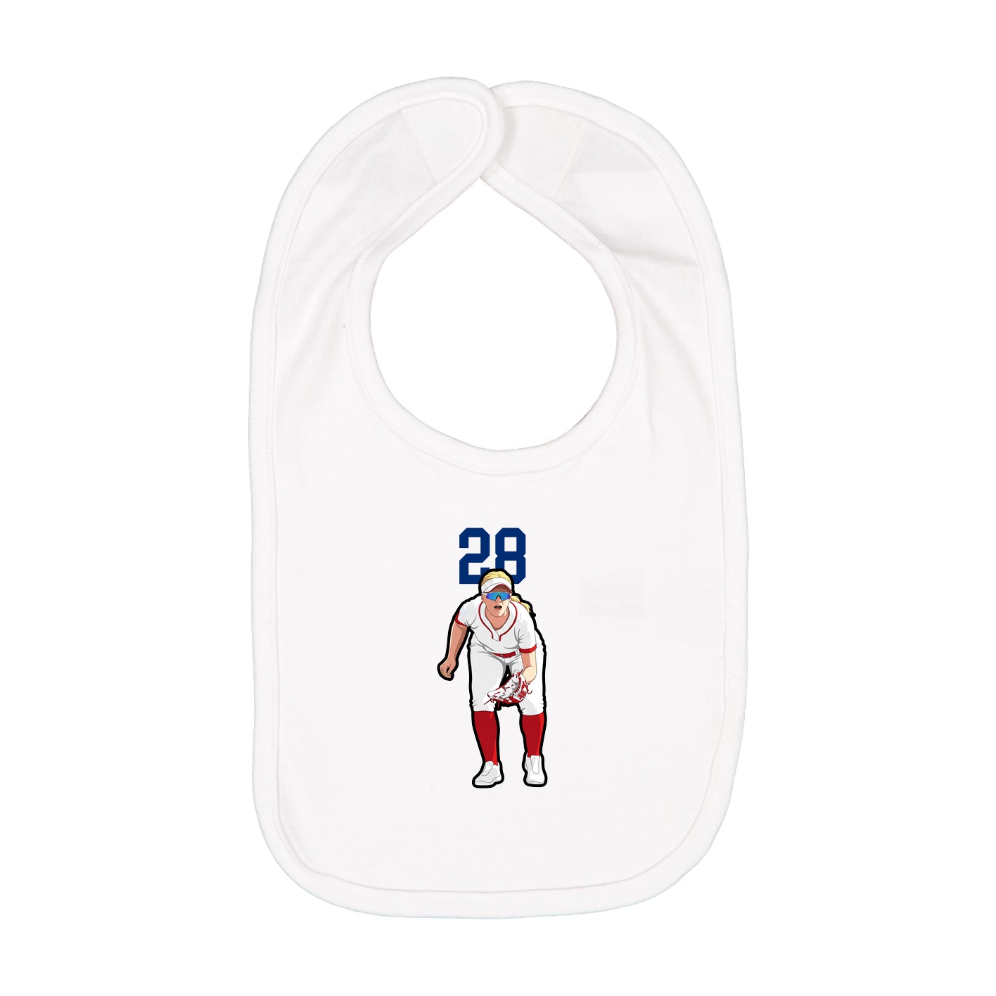 Infant Bib — Number Top in White