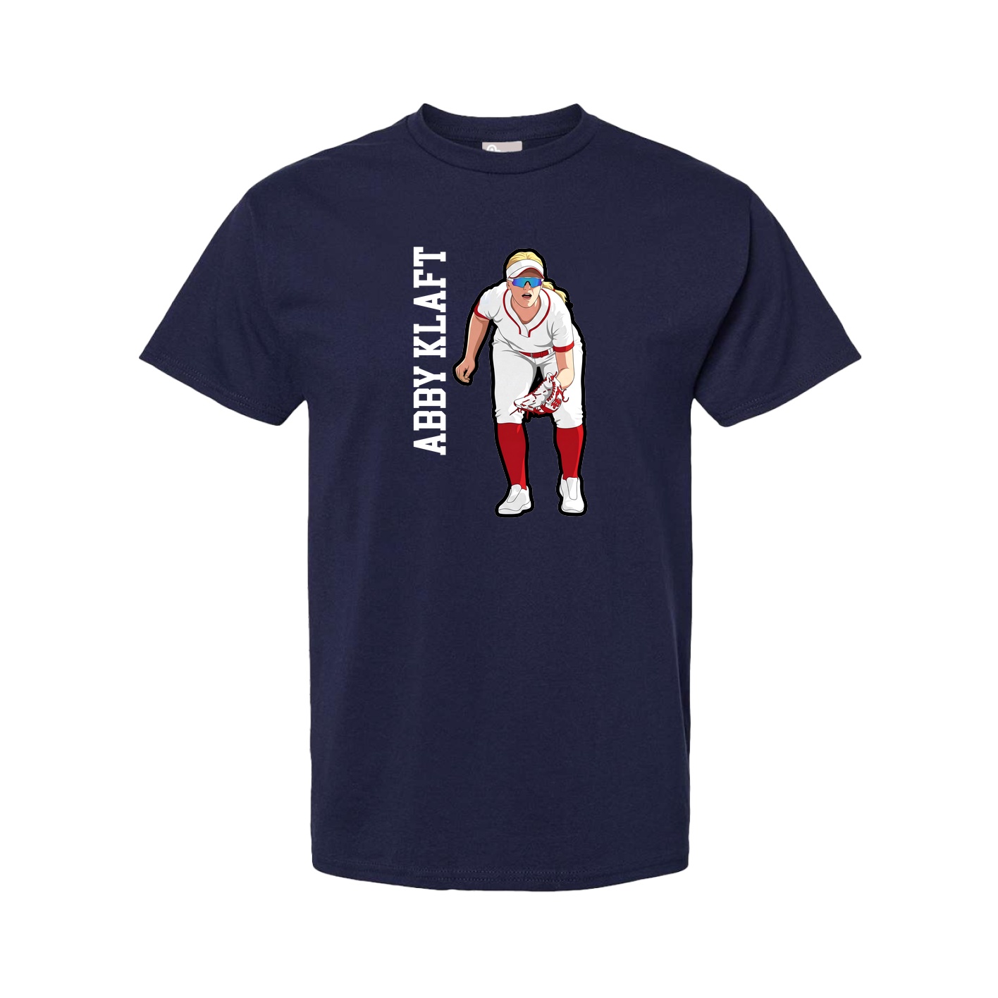 Tee — Name Vertical in Navy