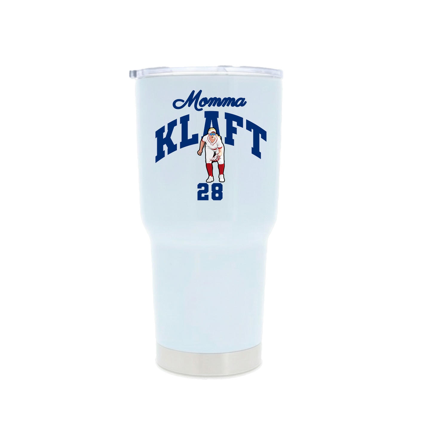 30oz Stainless Steel Tumbler — Mothers Day Arch in White