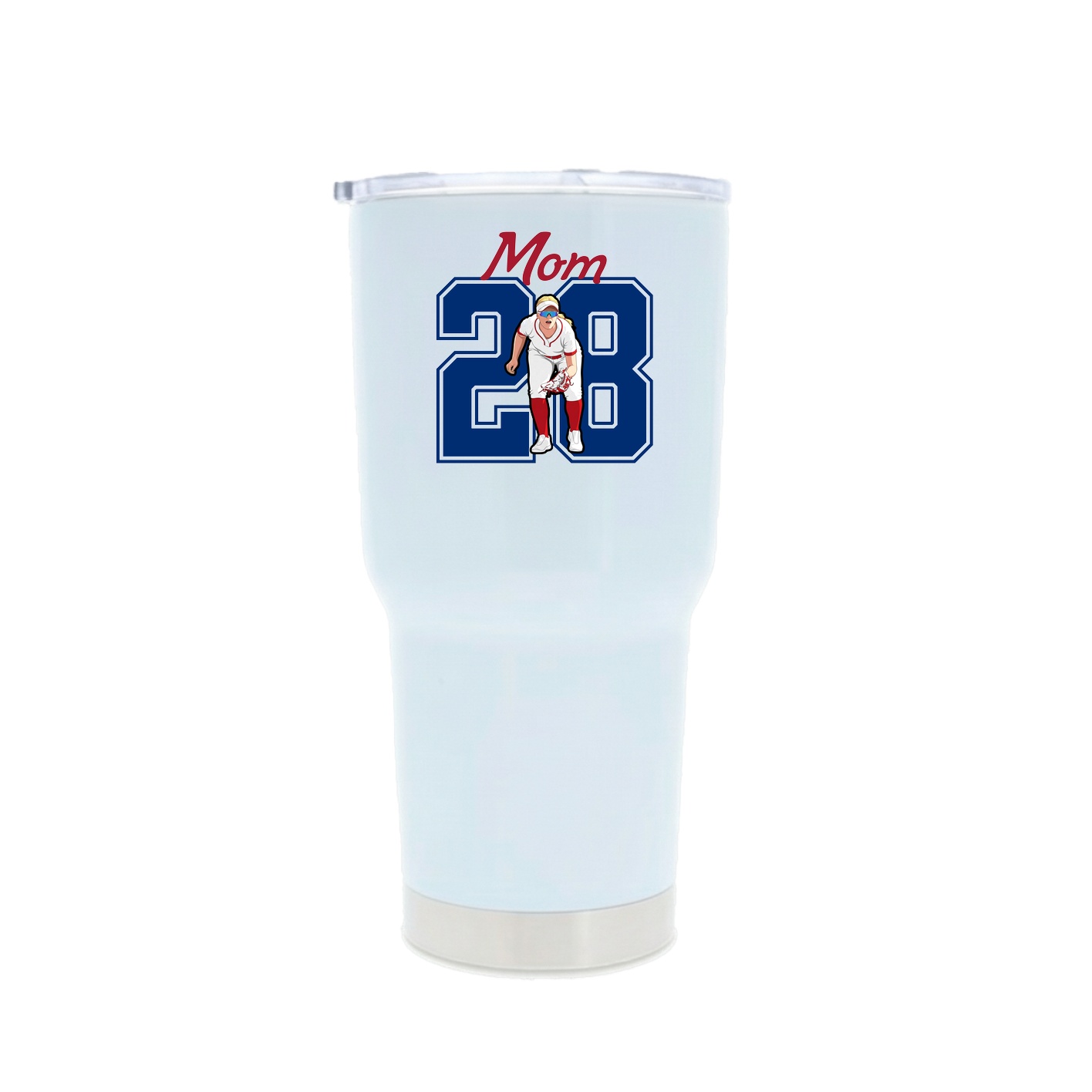 30oz Stainless Steel Tumbler — Mothers Day Shirsey in White