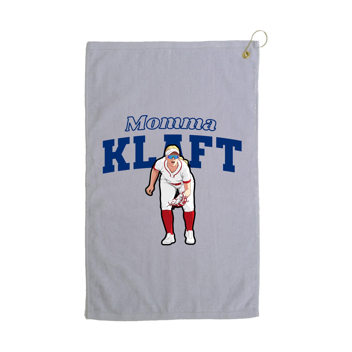 Golf Towel — Mothers Day Block in Grey