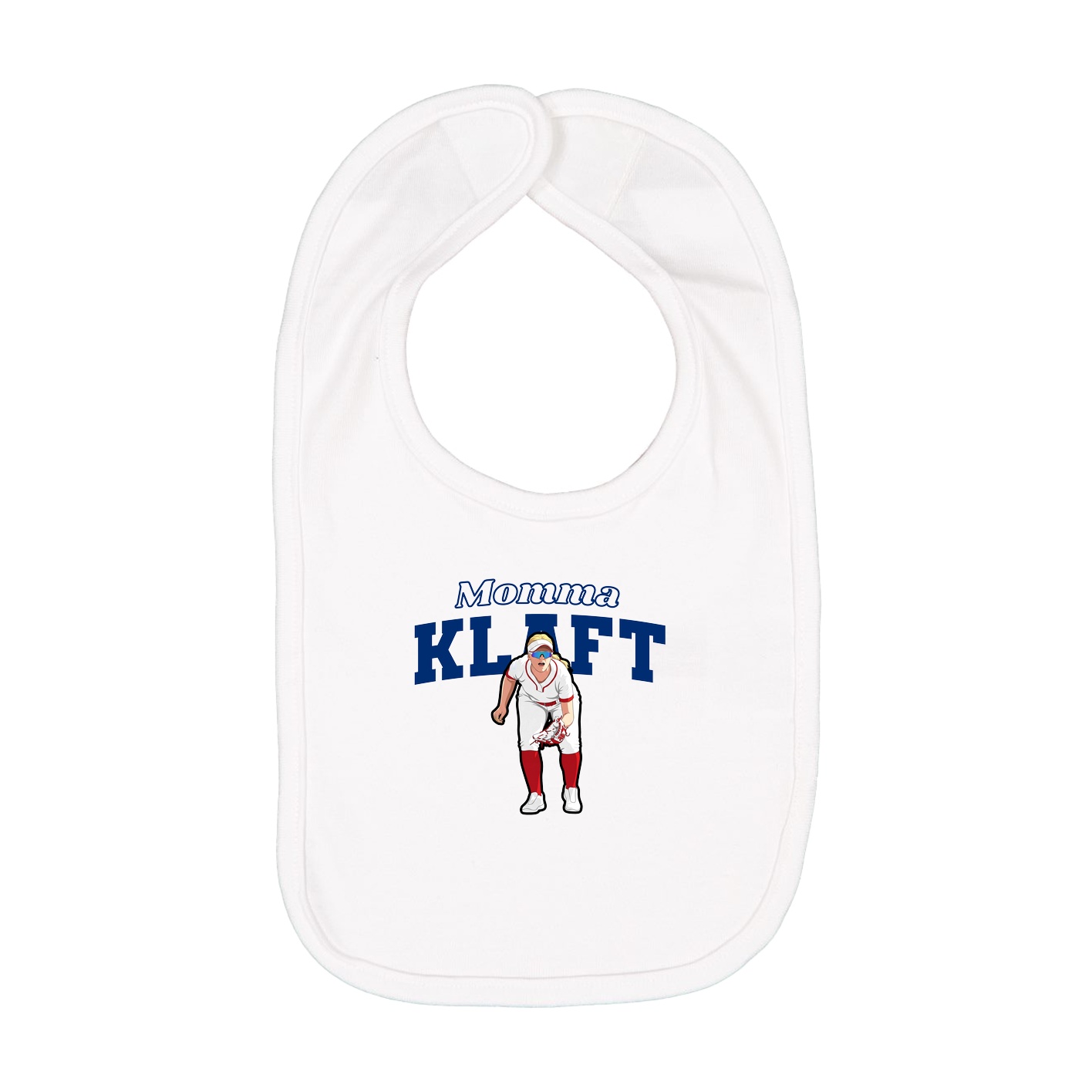 Infant Bib — Mothers Day Block in White