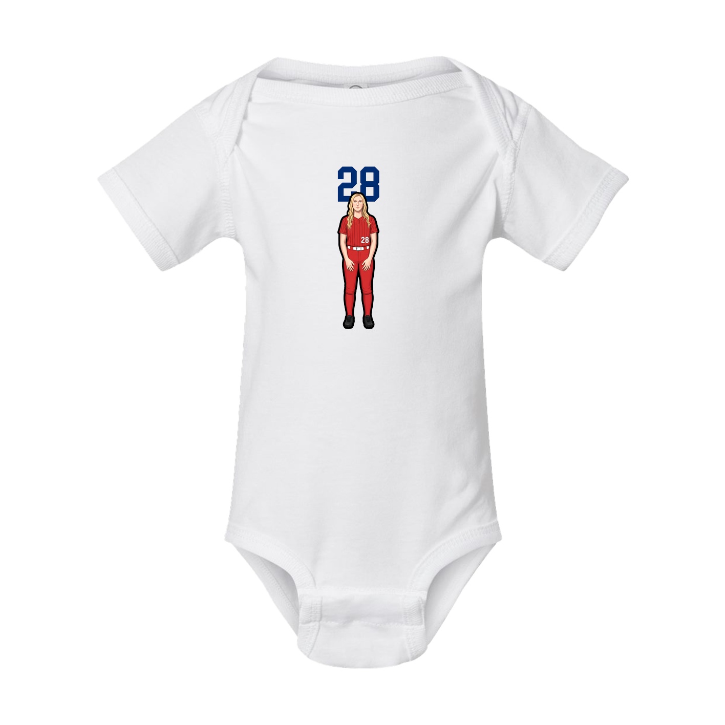 Baby Onesie — Number Top in White