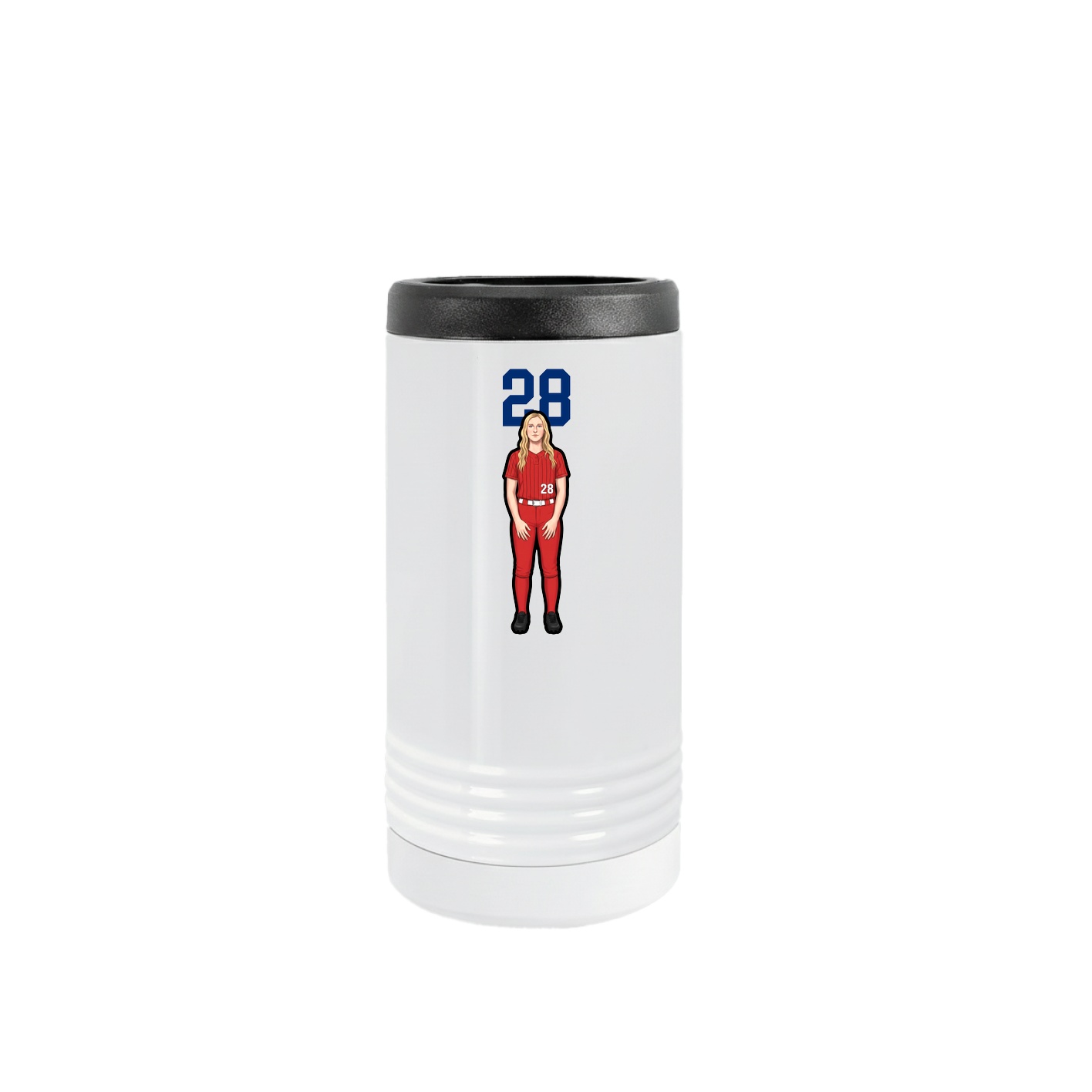 Slim Beverage Holder — Number Top in White