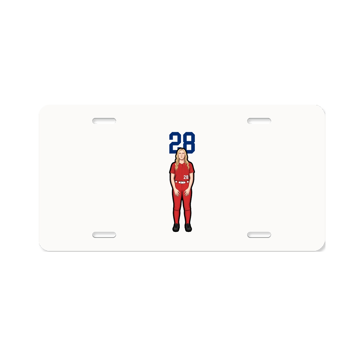 License Plate — Number Top in Classic