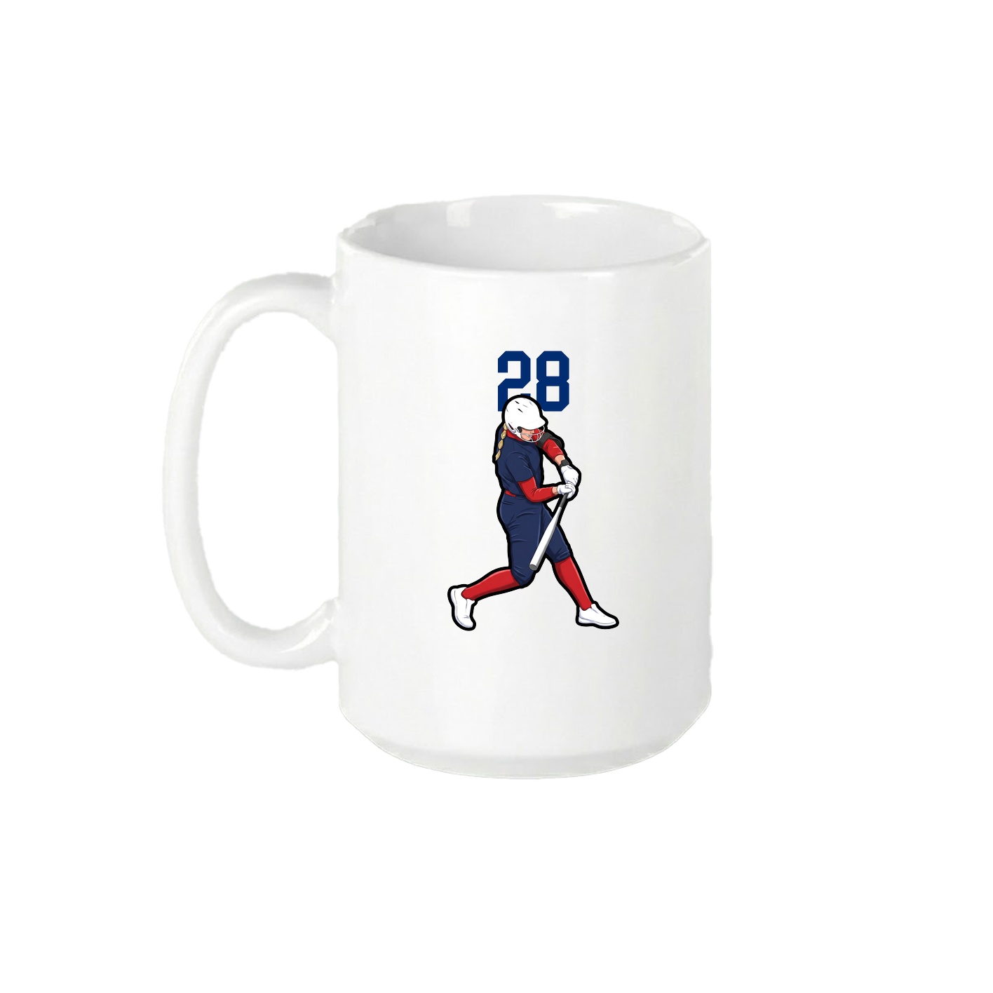 15oz Coffee Mug — Number Top in White