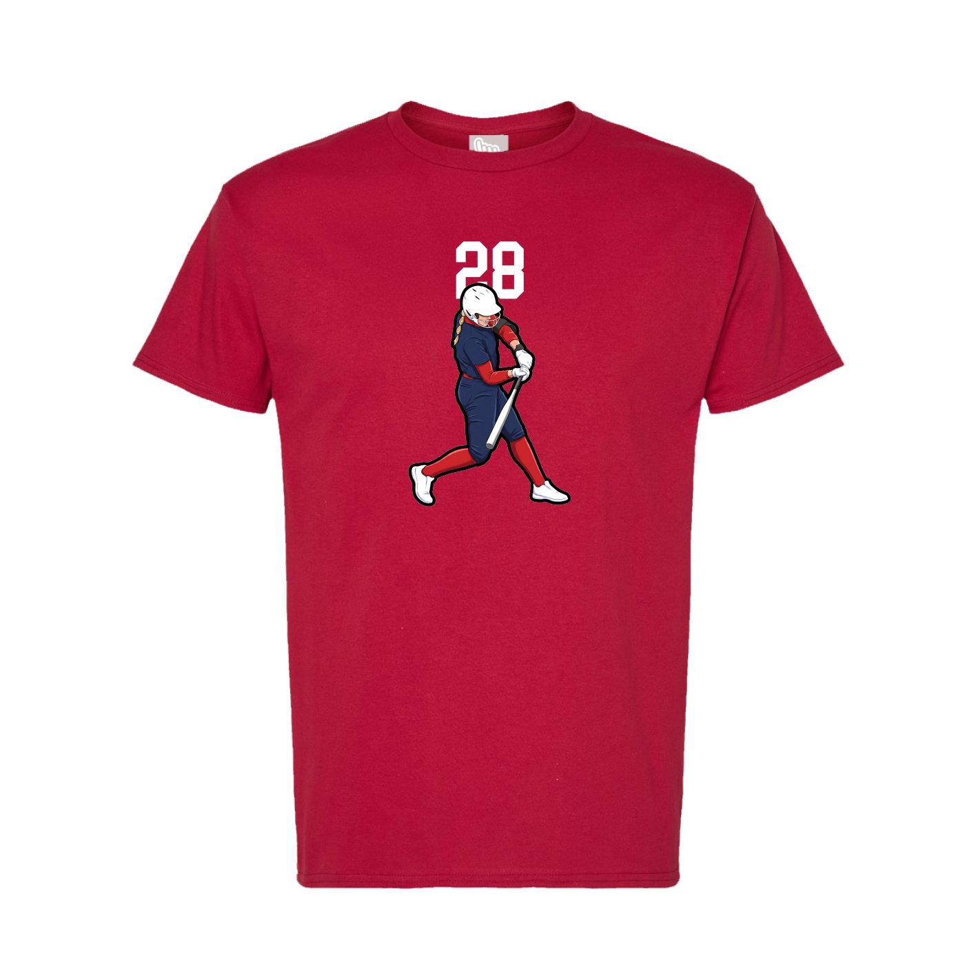 Tee — Number Top in Crimson