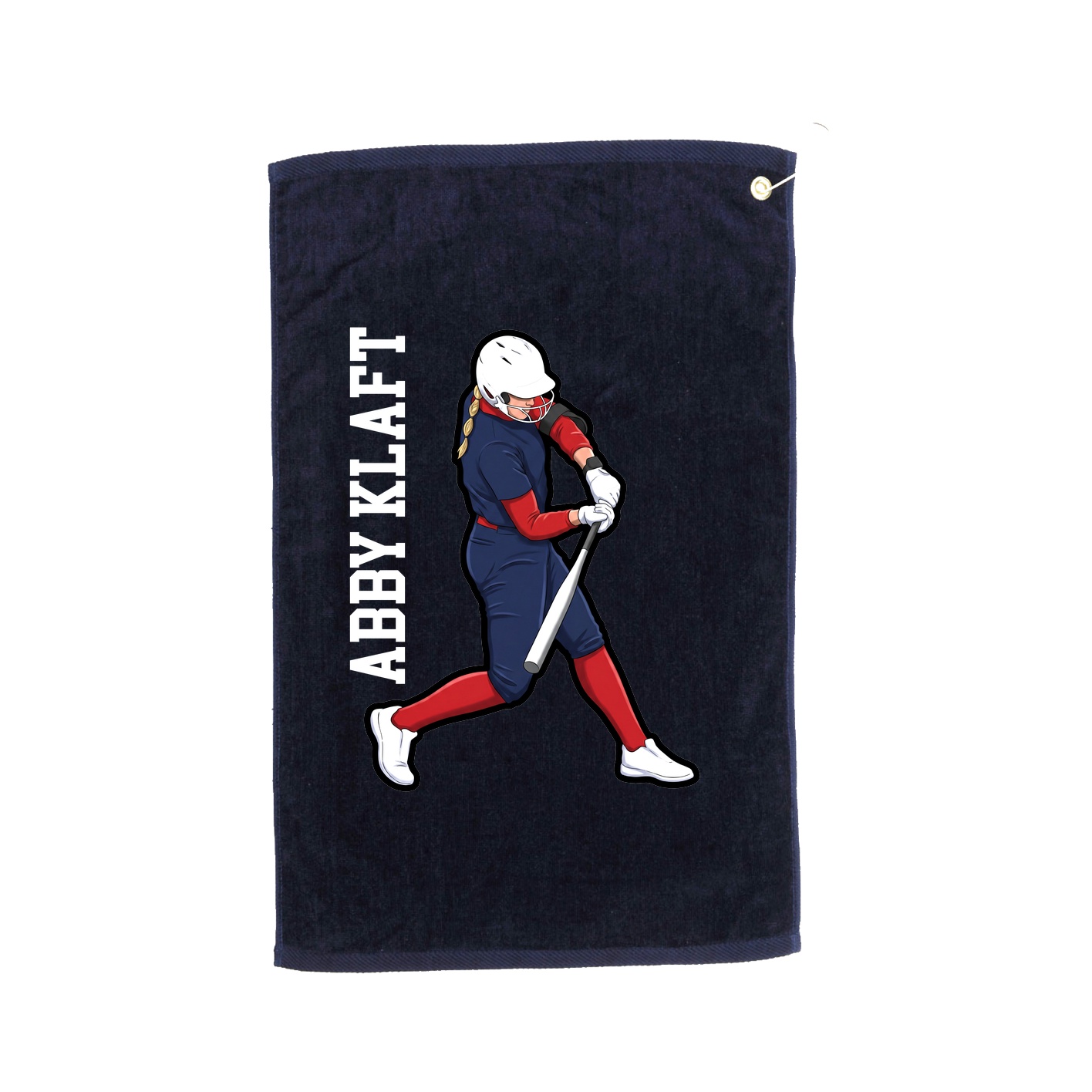 Golf Towel — Name Vertical in Navy