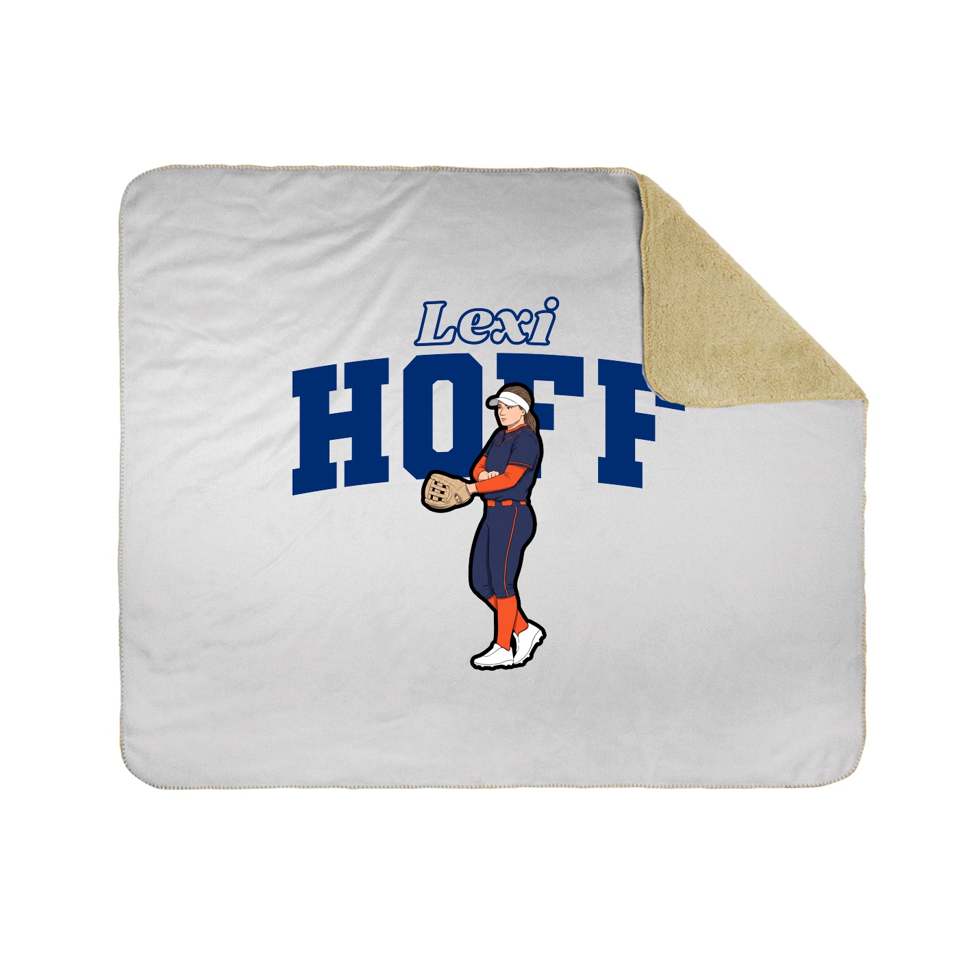 Throw Blanket — Name Arch in White