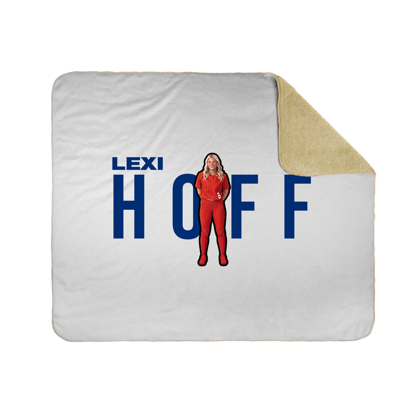 Throw Blanket — Player Name in White