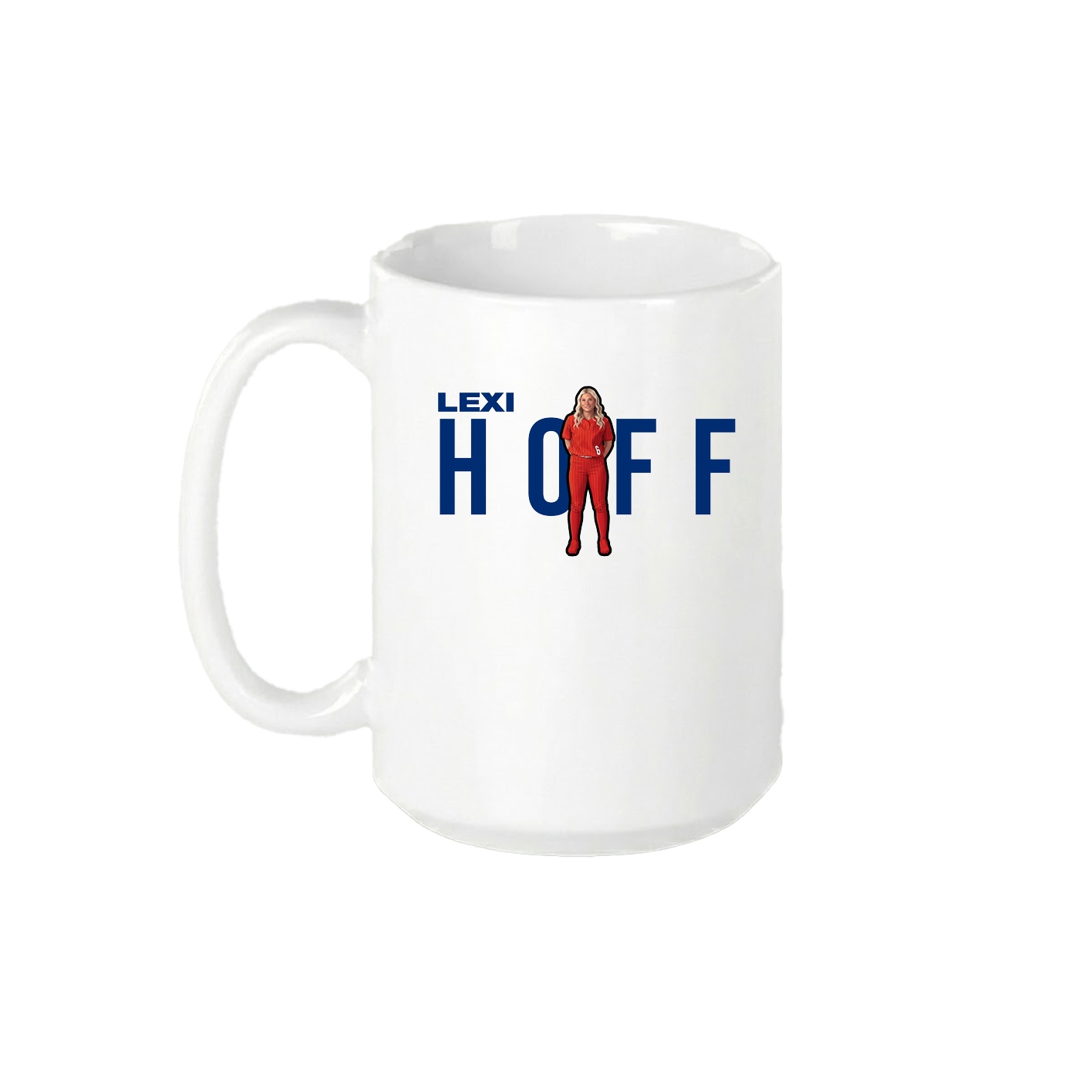 15oz Coffee Mug — Player Name in White