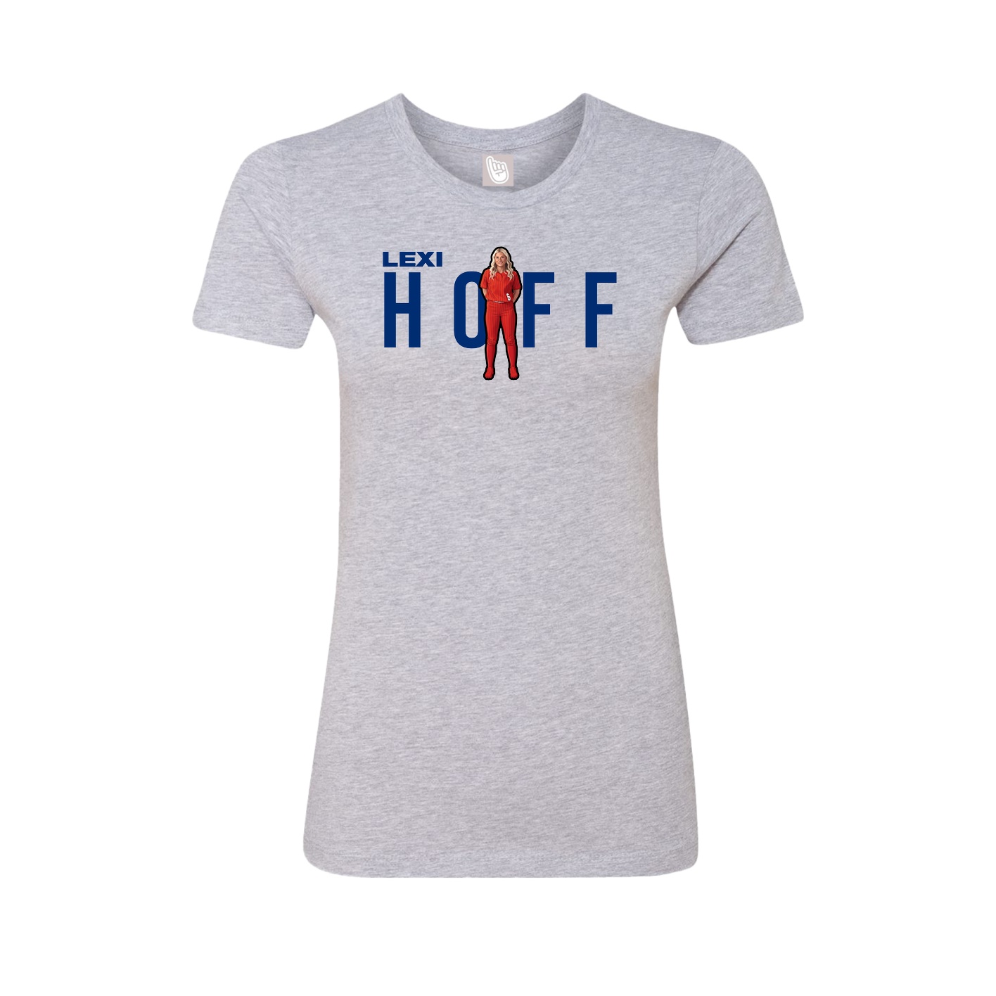 Womens Tee — Player Name in Grey