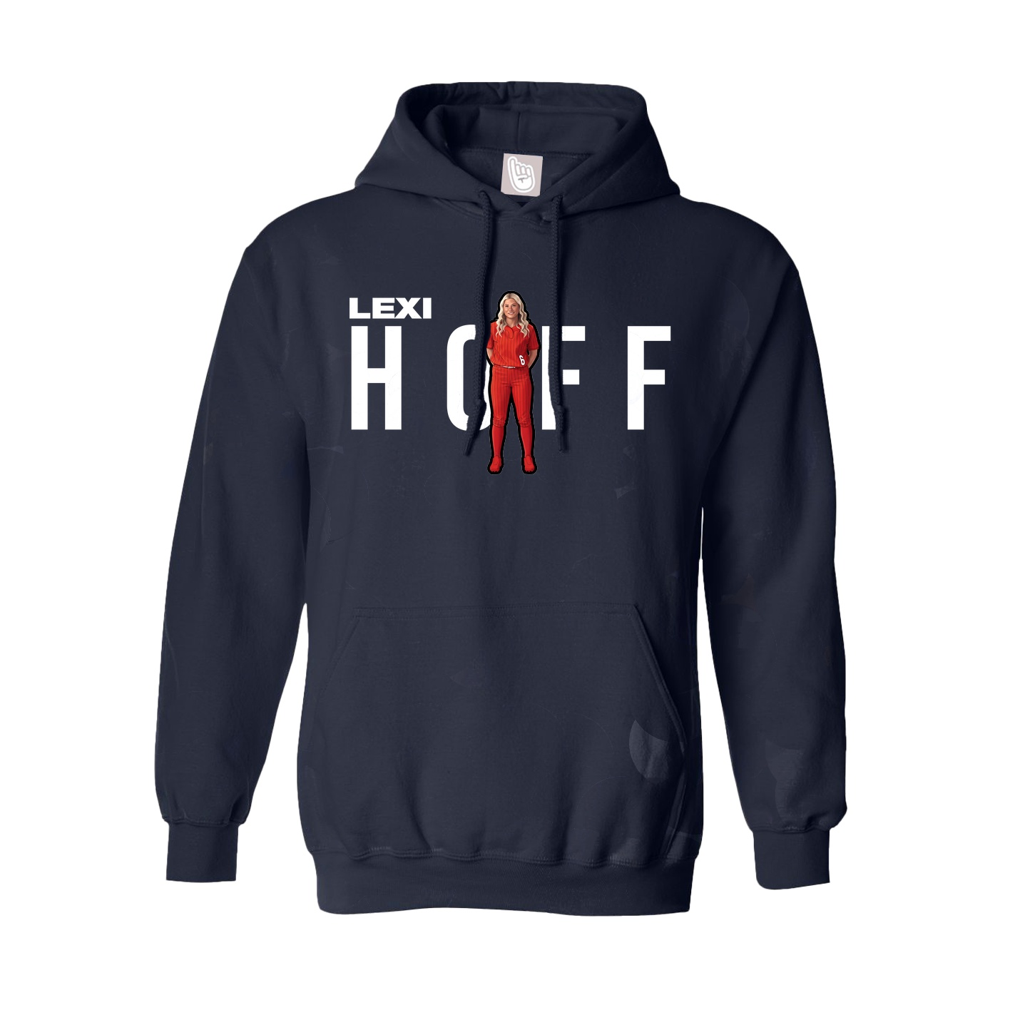 Hoodie — Player Name in Navy