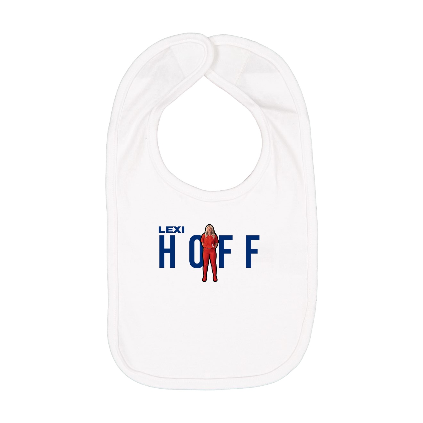 Infant Bib — Player Name in White