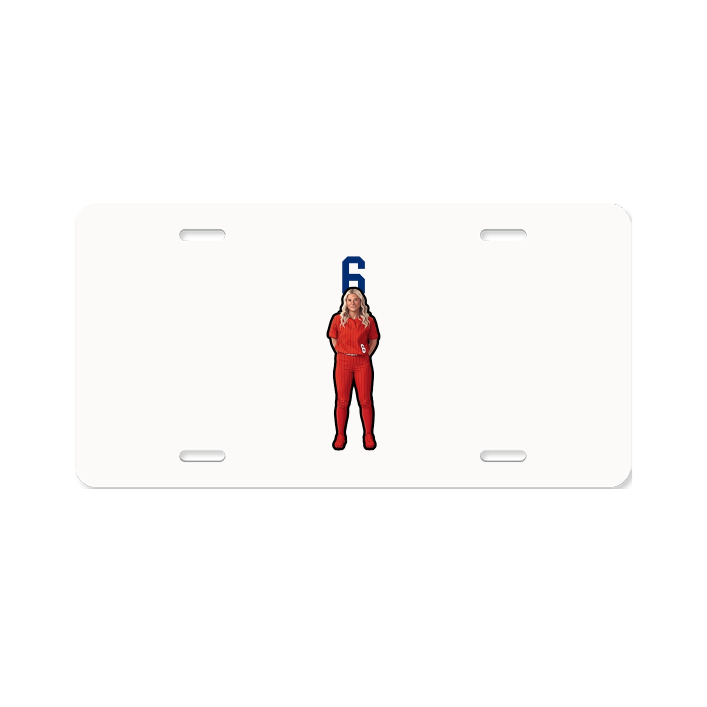 License Plate — Number Top in Classic