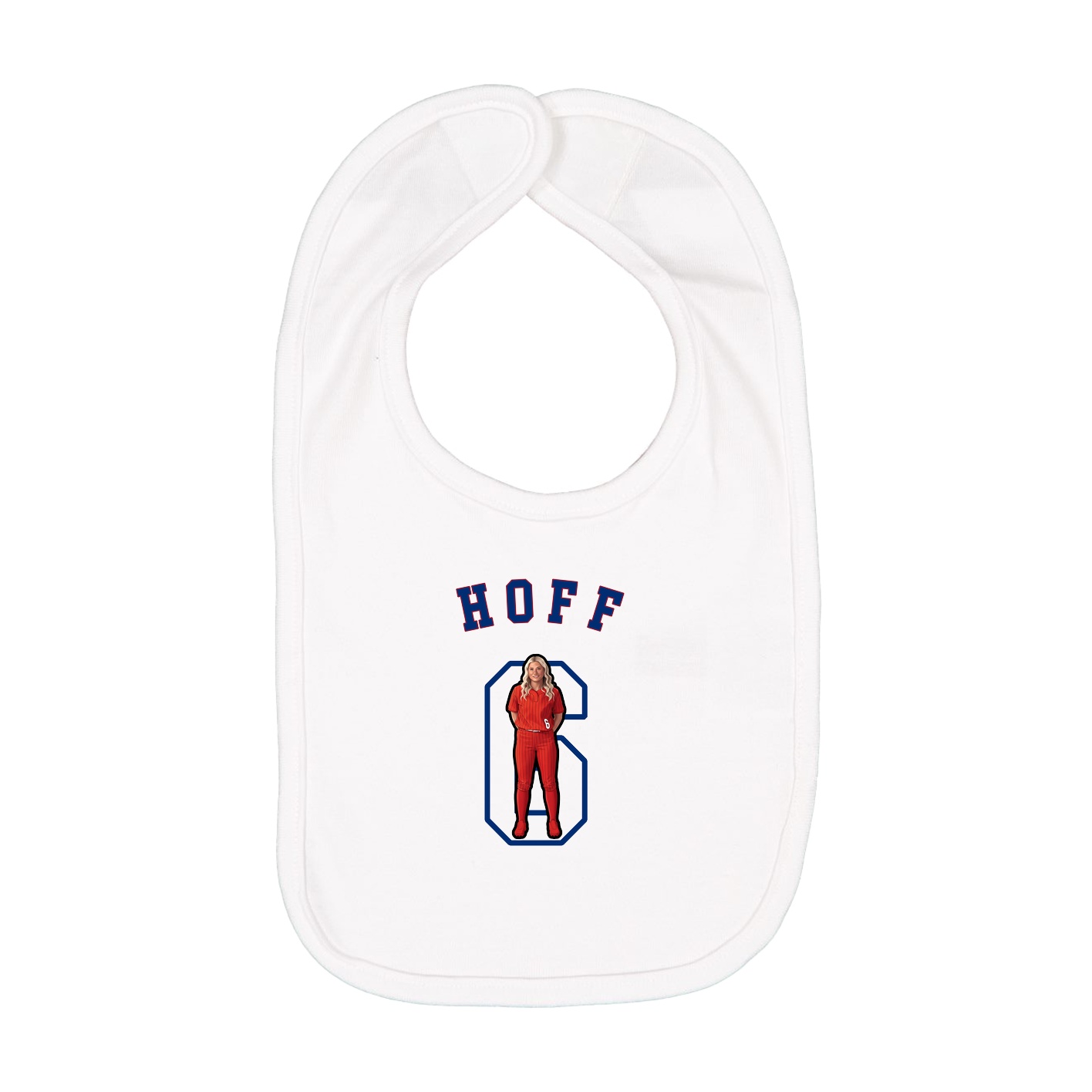 Infant Bib — Shirsey Arch in White