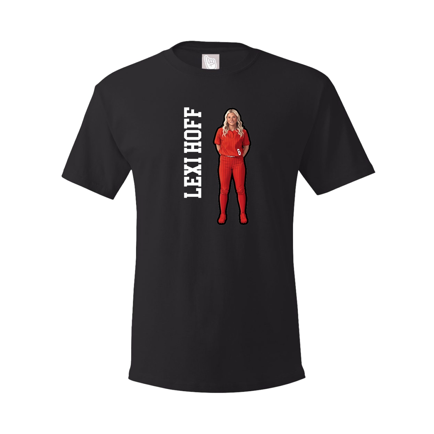 Youth Tee — Name Vertical in Black