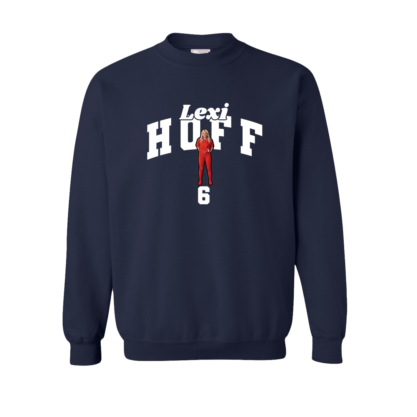 Fleece Crew — Signature Arch in Navy
