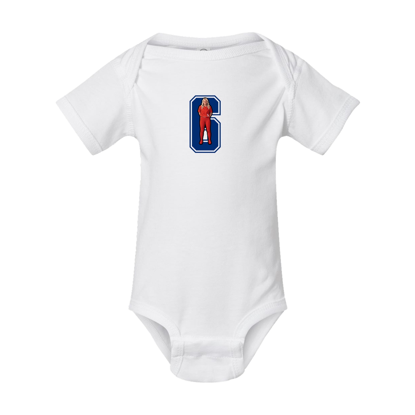Baby Onesie — Number in White
