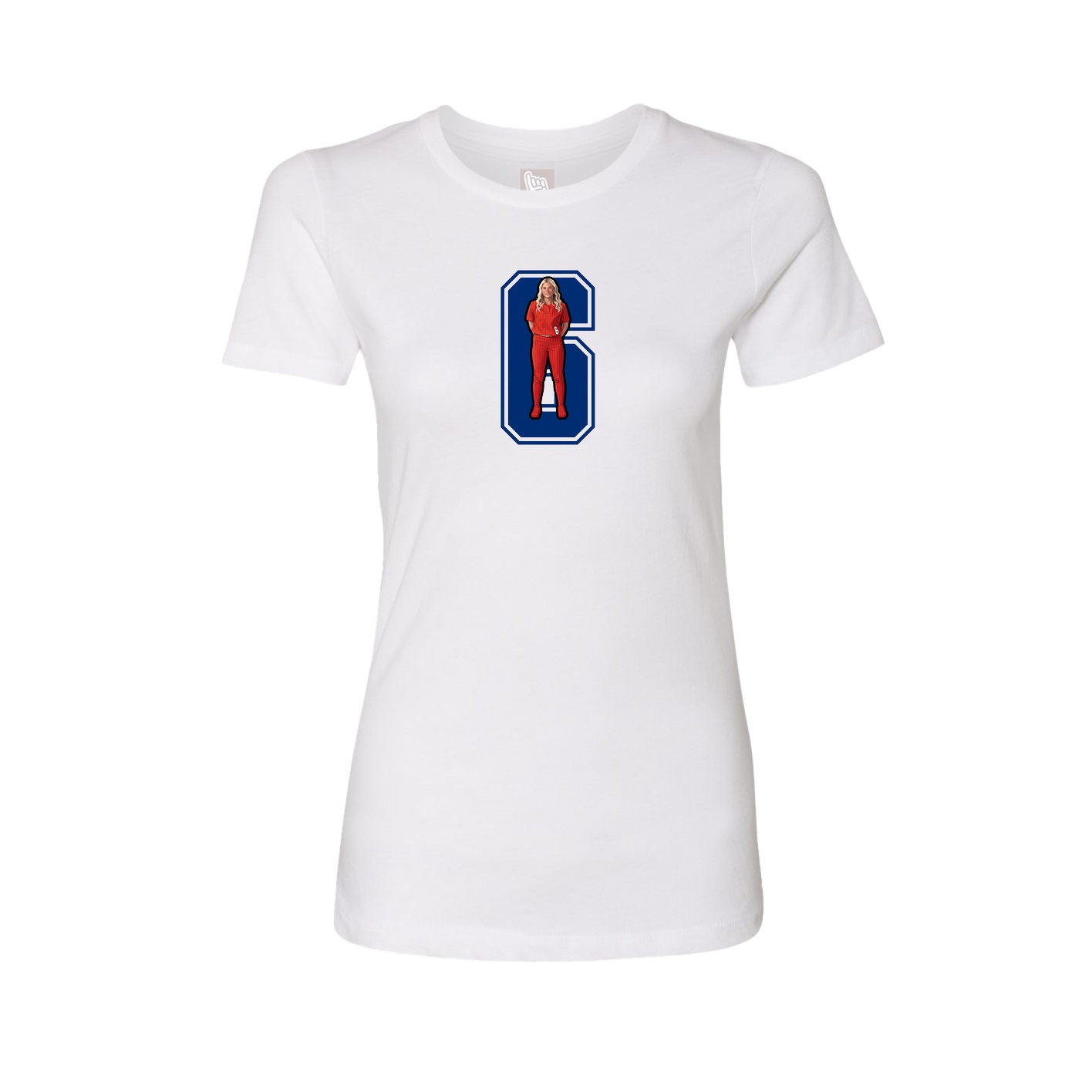 Womens Tee — Number in White