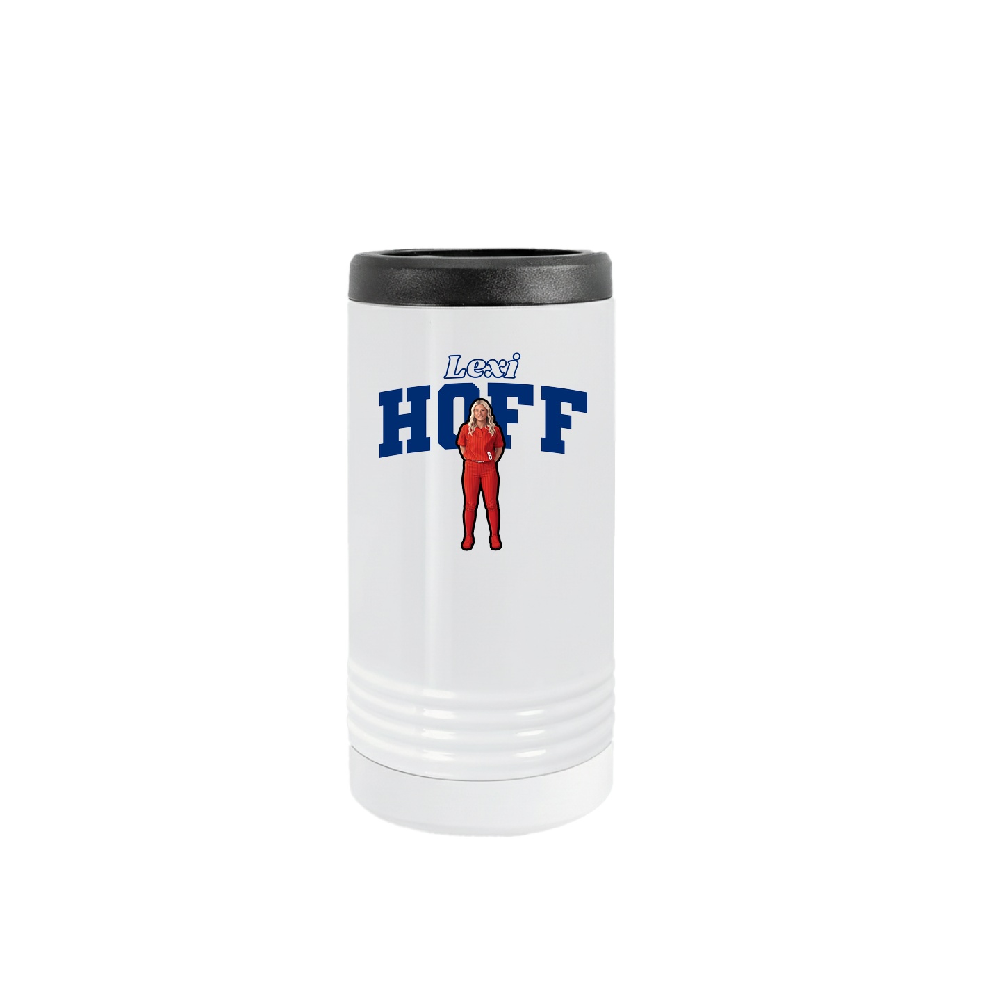 Slim Beverage Holder — Name Arch in White