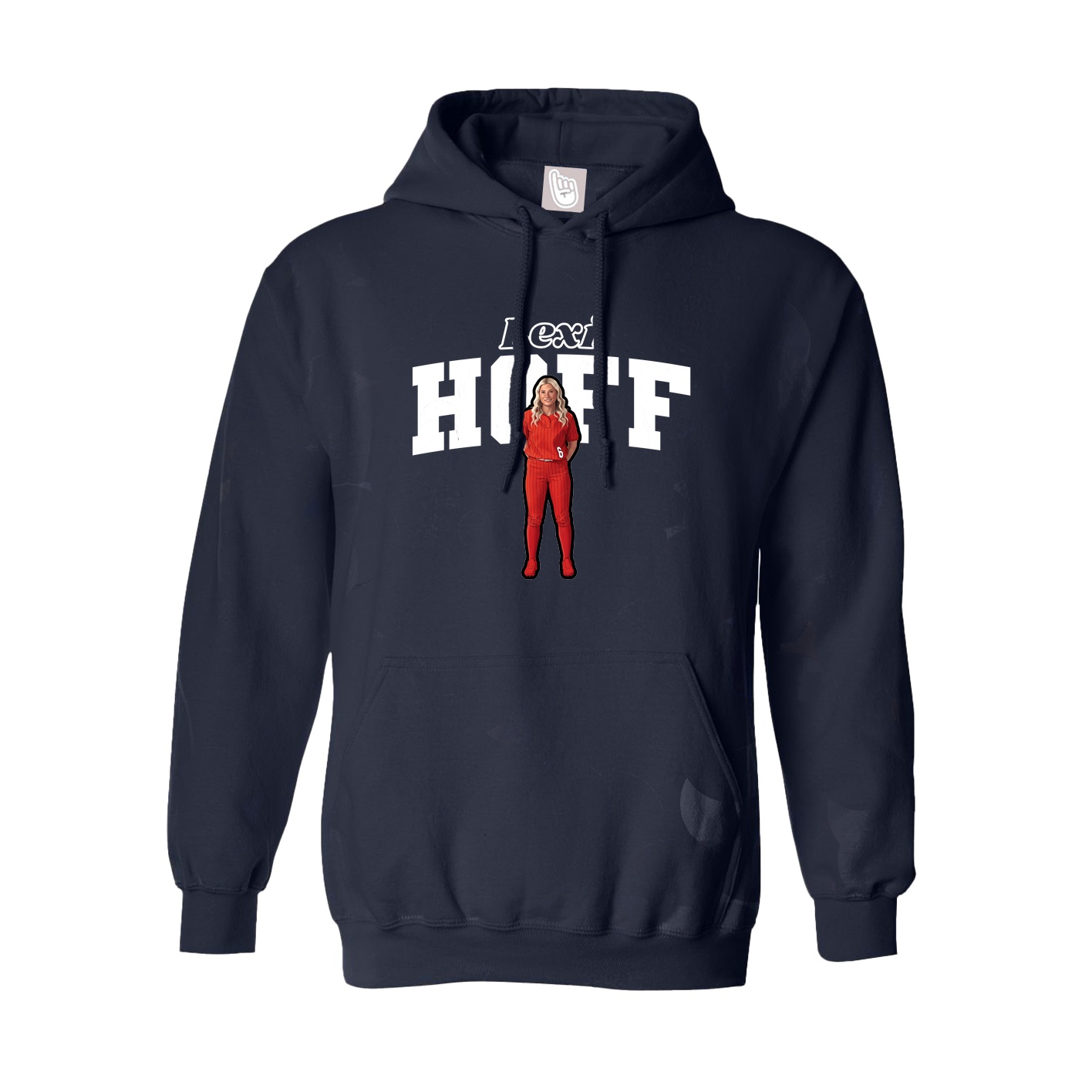 Youth Hoodie — Name Arch in Navy