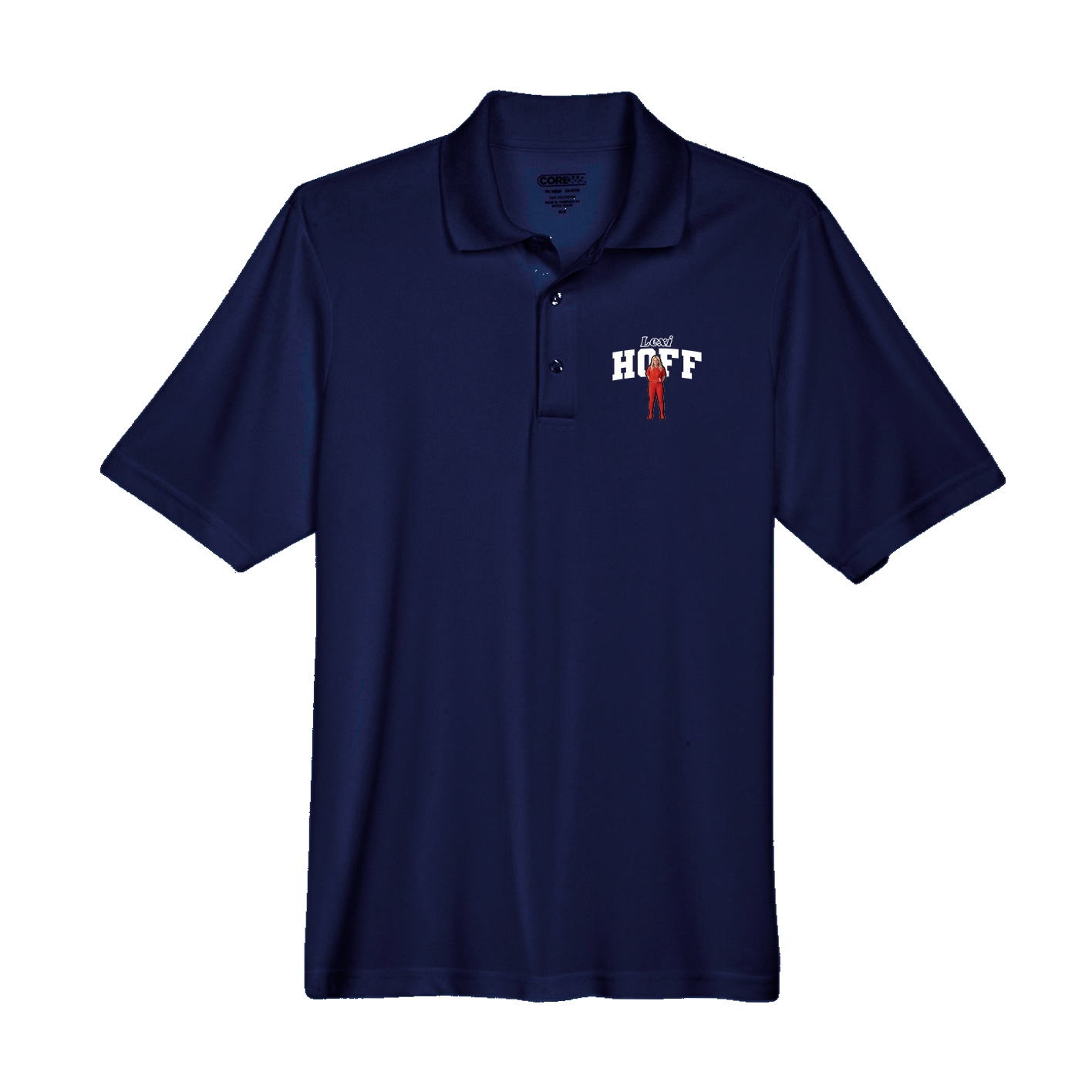Performance Polo — Name Arch in Navy