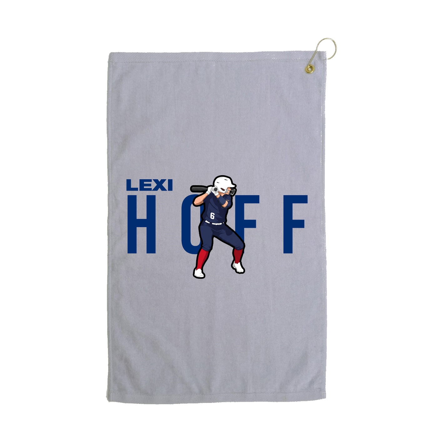 Golf Towel — Player Name in Grey