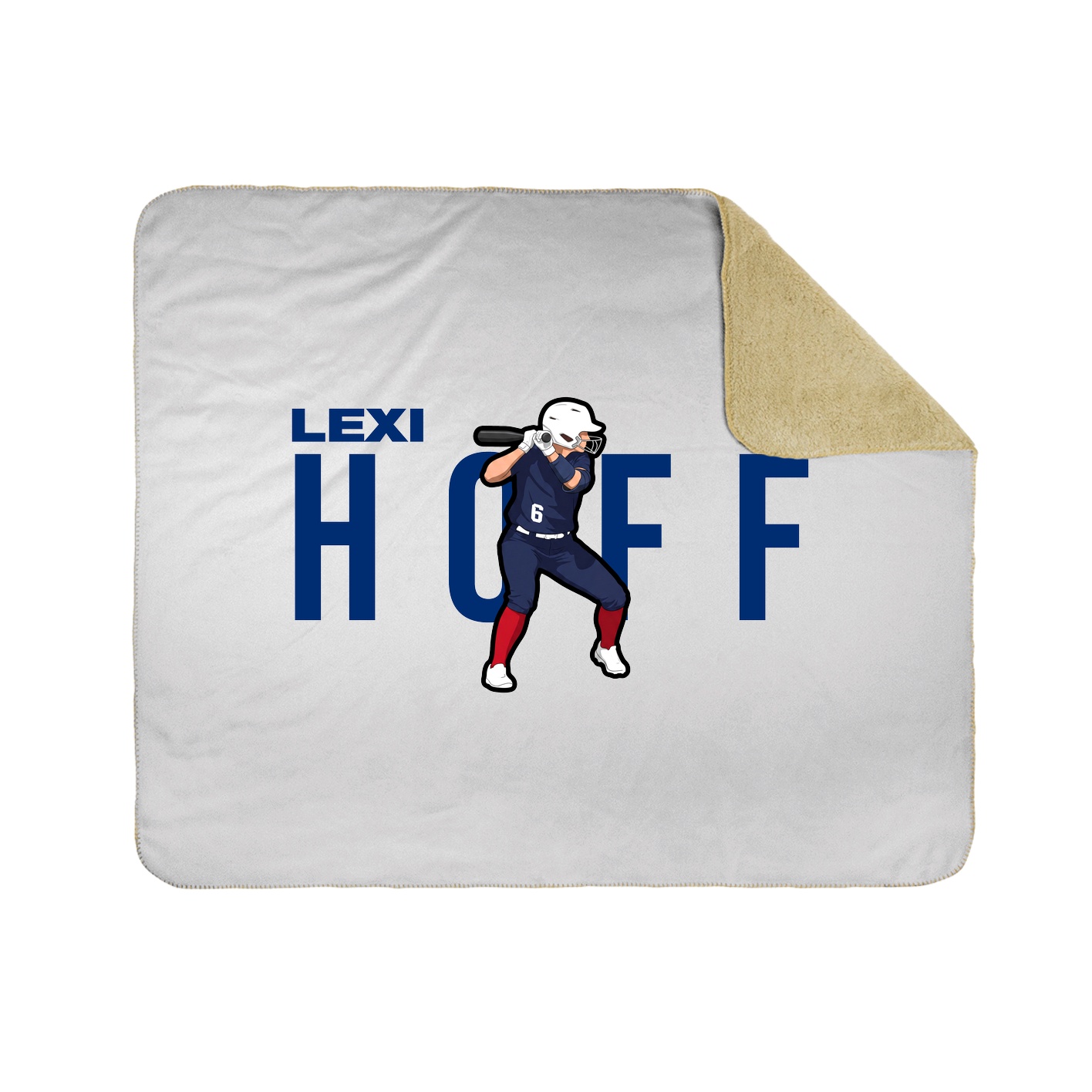 Throw Blanket — Player Name in White