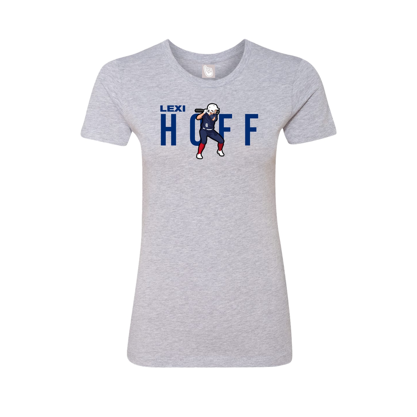 Womens Tee — Player Name in Grey
