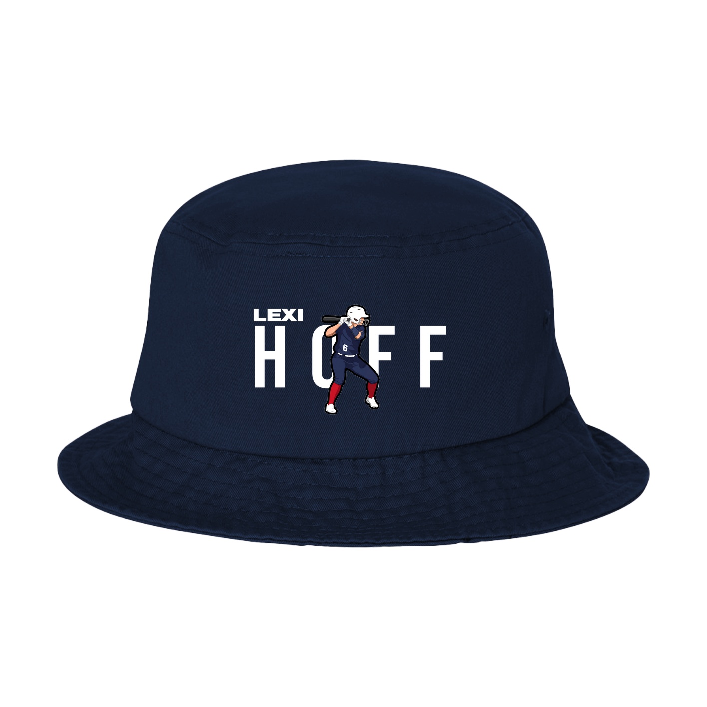 Bucket Cap — Player Name in Navy