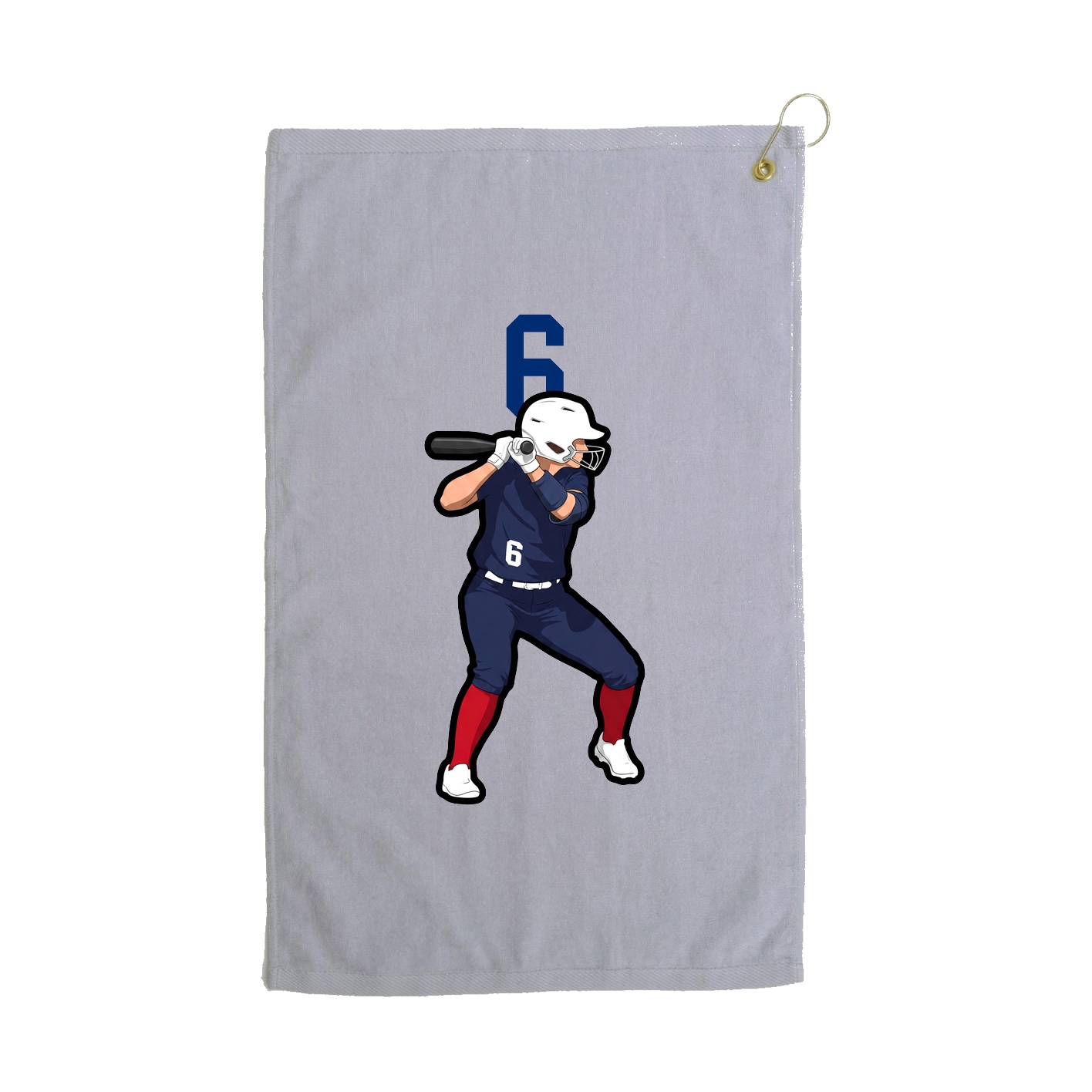 Golf Towel — Number Top in Grey