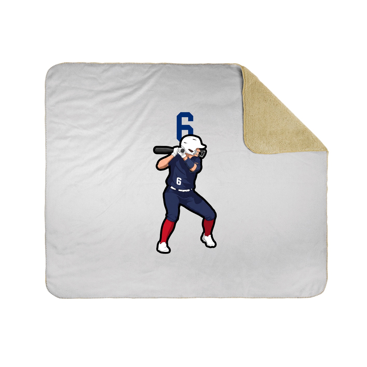 Throw Blanket — Number Top in White