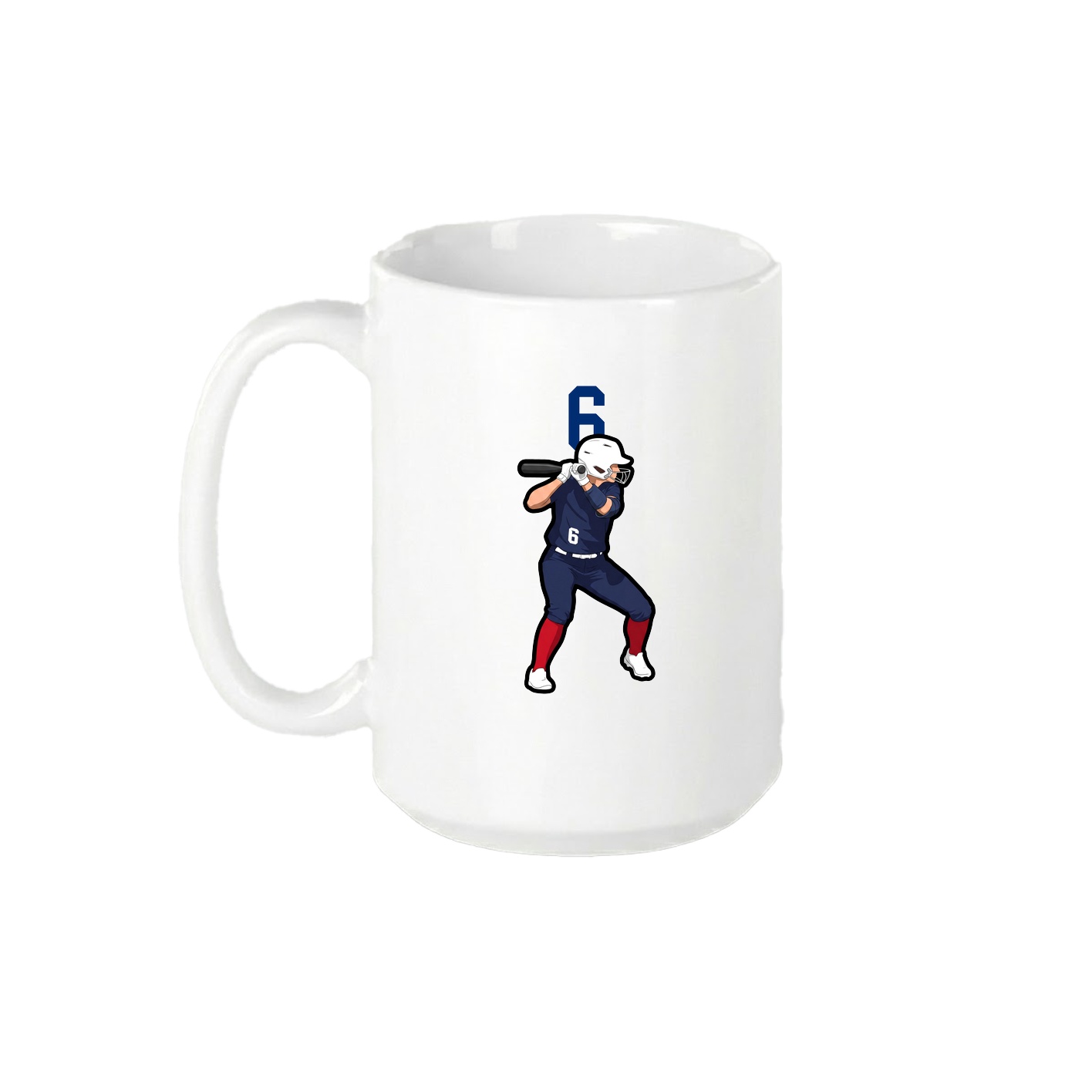 15oz Coffee Mug — Number Top in White