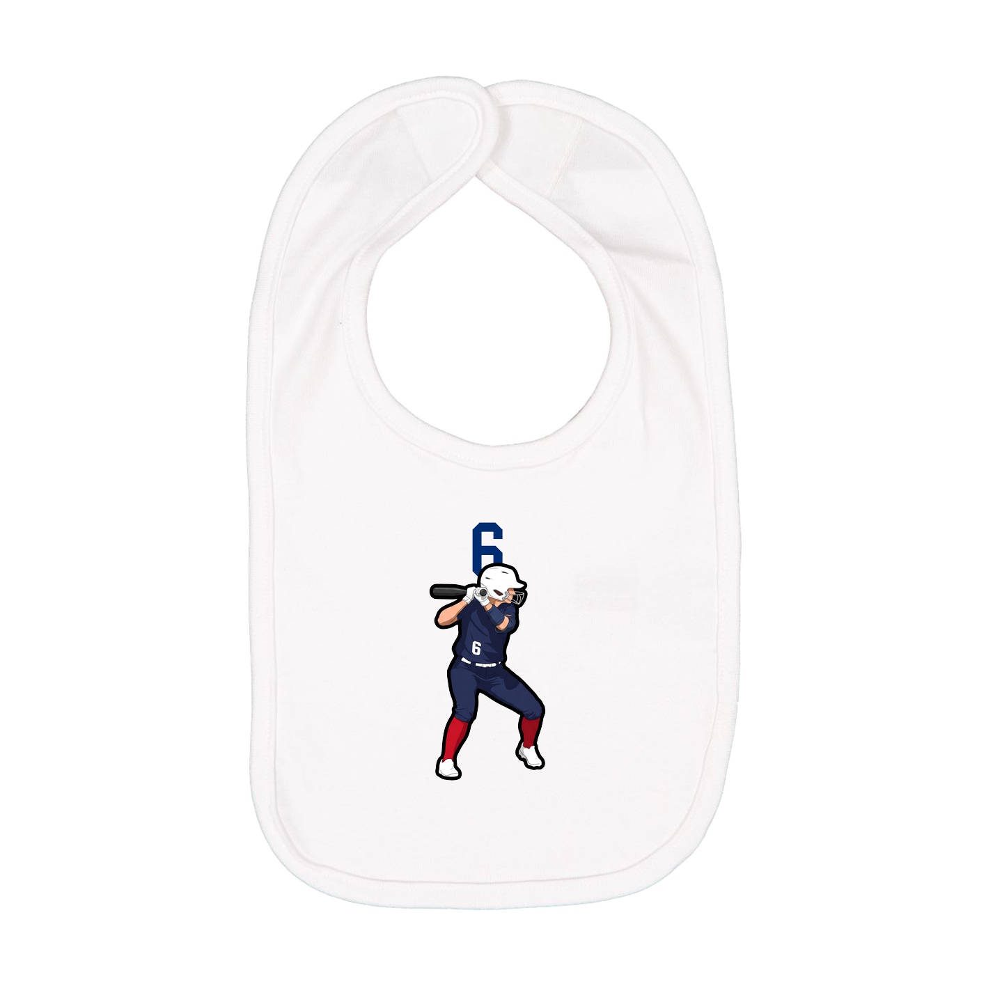 Infant Bib — Number Top in White