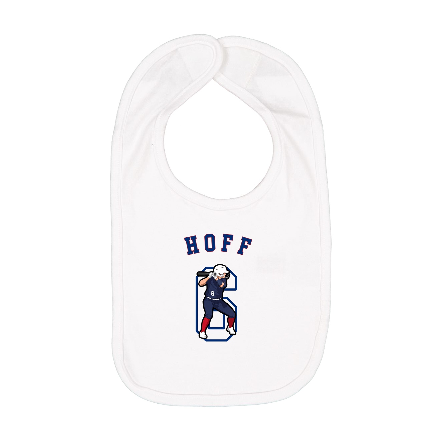 Infant Bib — Shirsey Arch in White