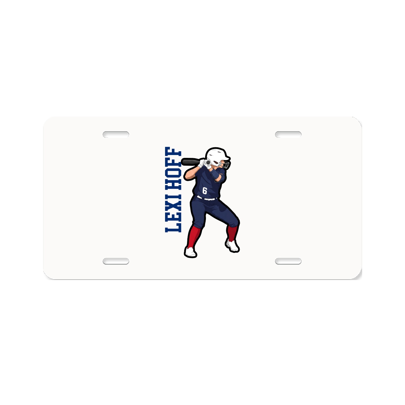 License Plate — Name Vertical in Classic
