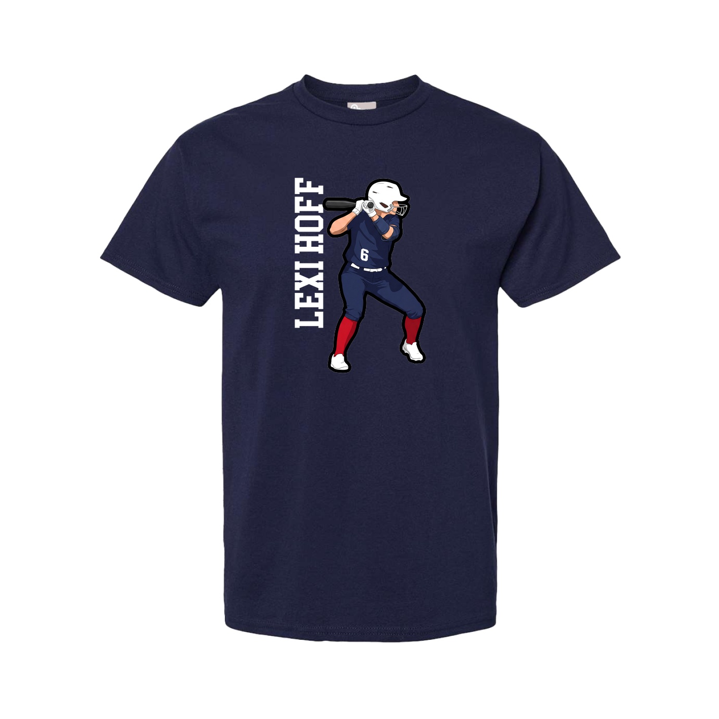 Youth Tee — Name Vertical in Navy
