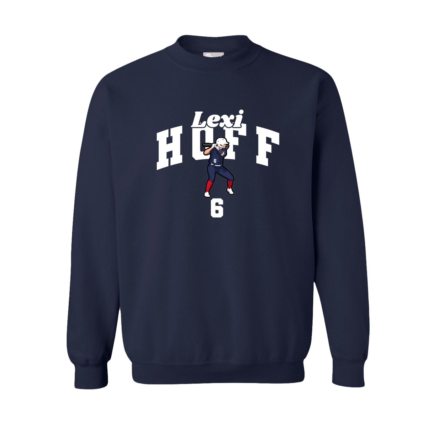 Fleece Crew — Signature Arch in Navy