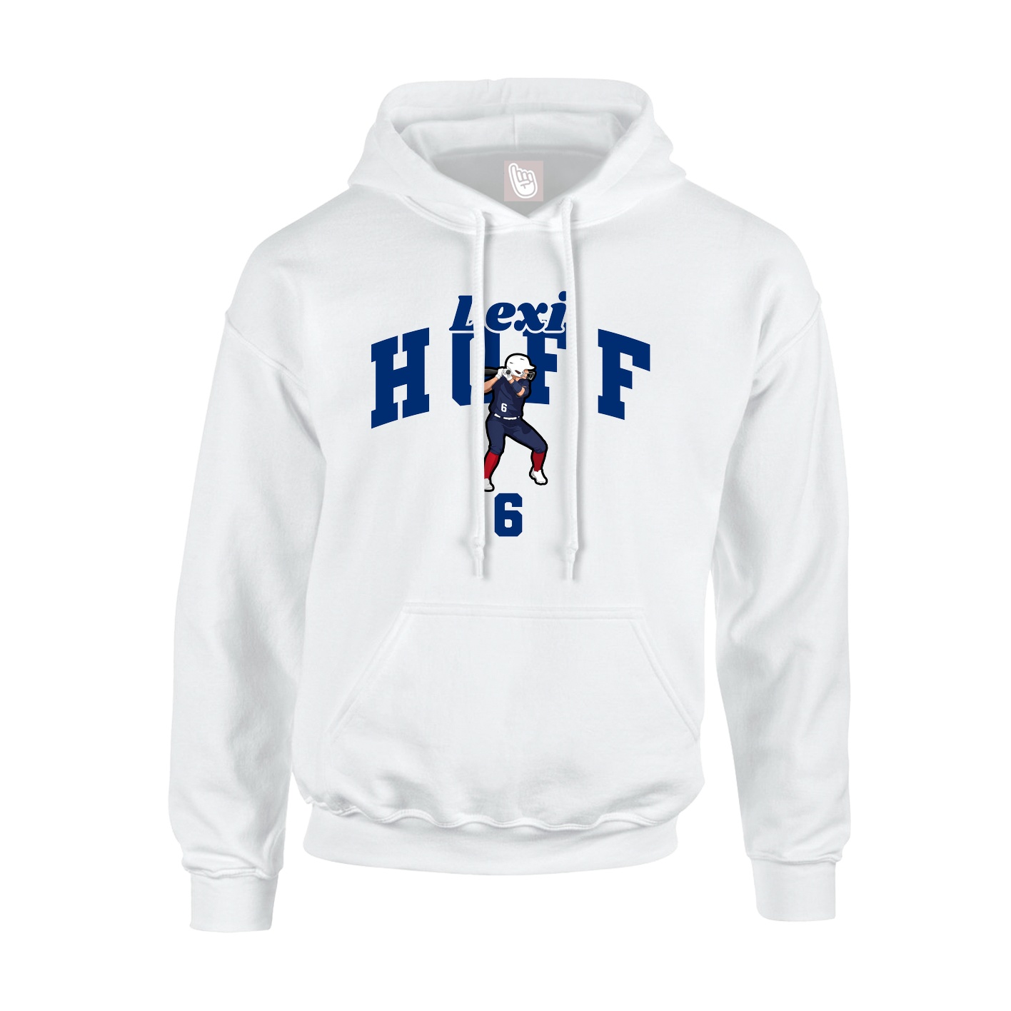 Youth Hoodie — Signature Arch in White