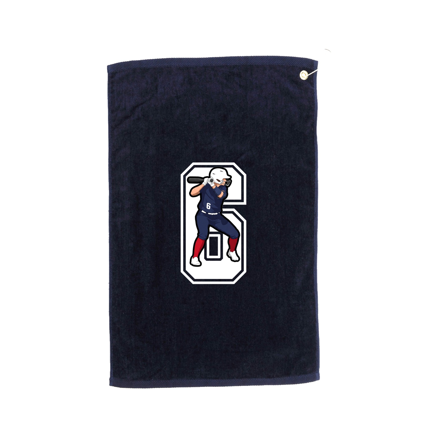 Golf Towel — Number in Navy