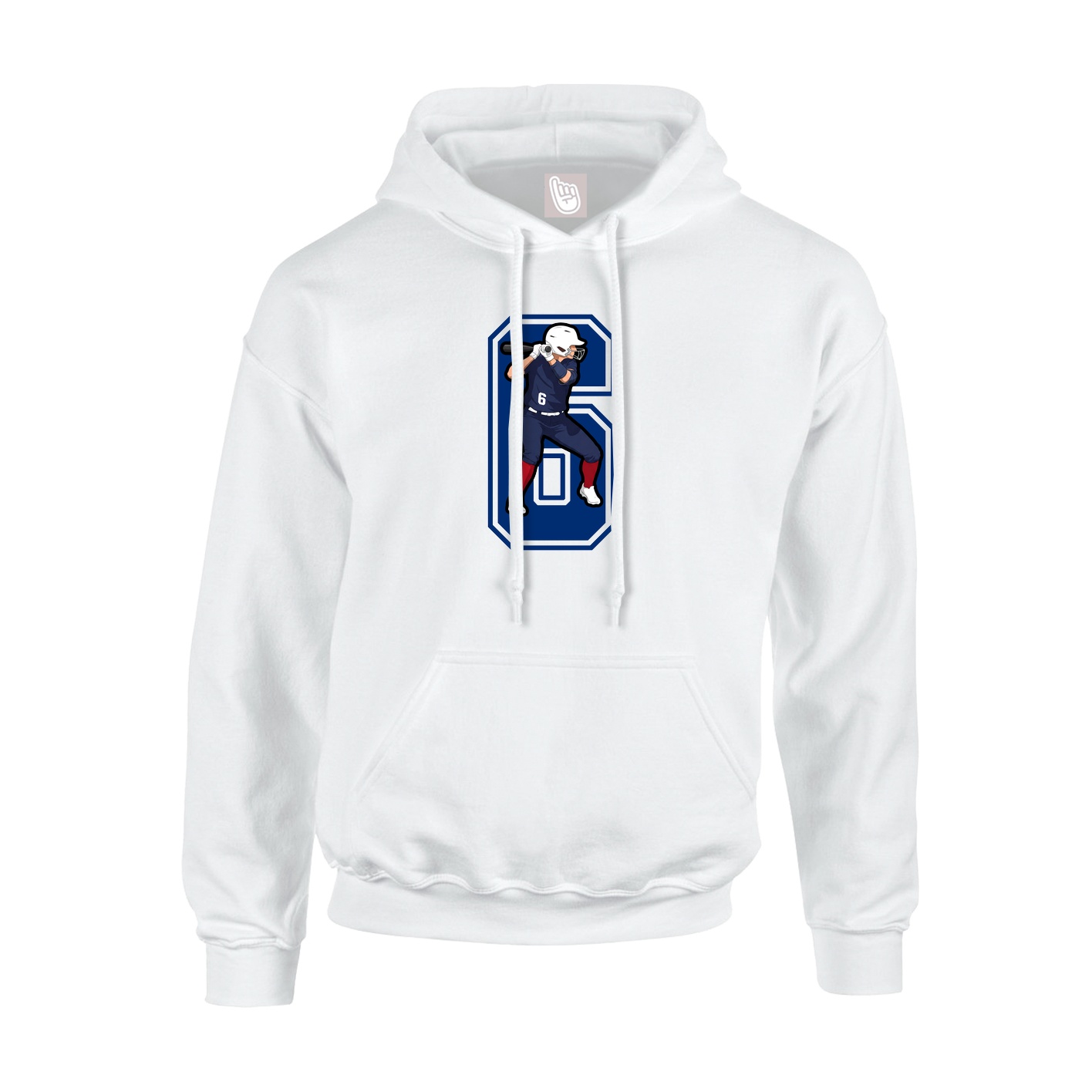 Hoodie — Number in White
