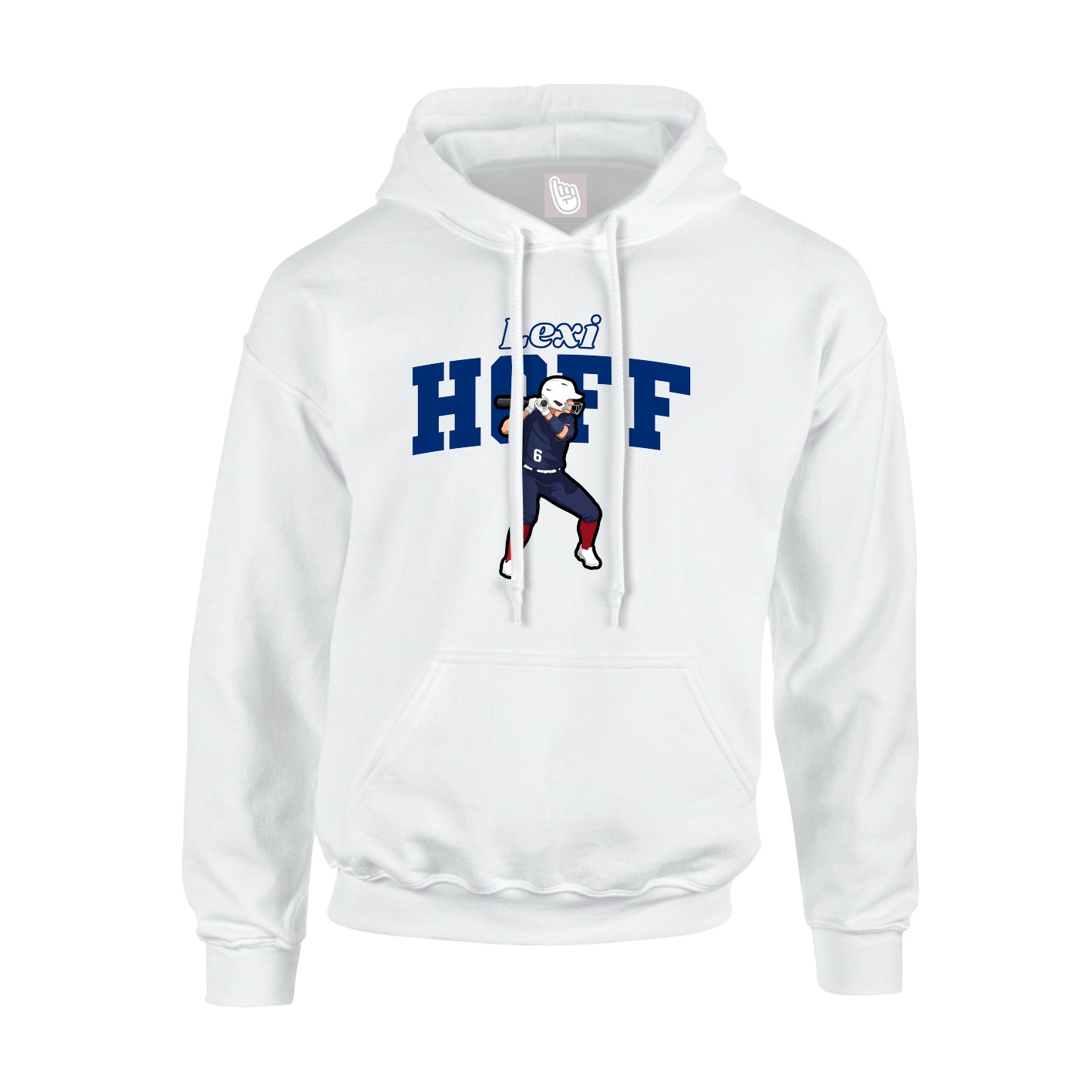 Hoodie — Name Arch in White