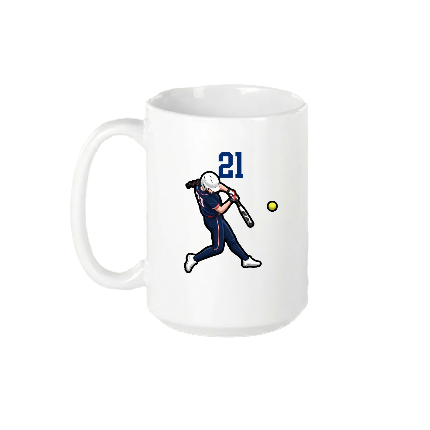 15oz Coffee Mug — Number Top in White