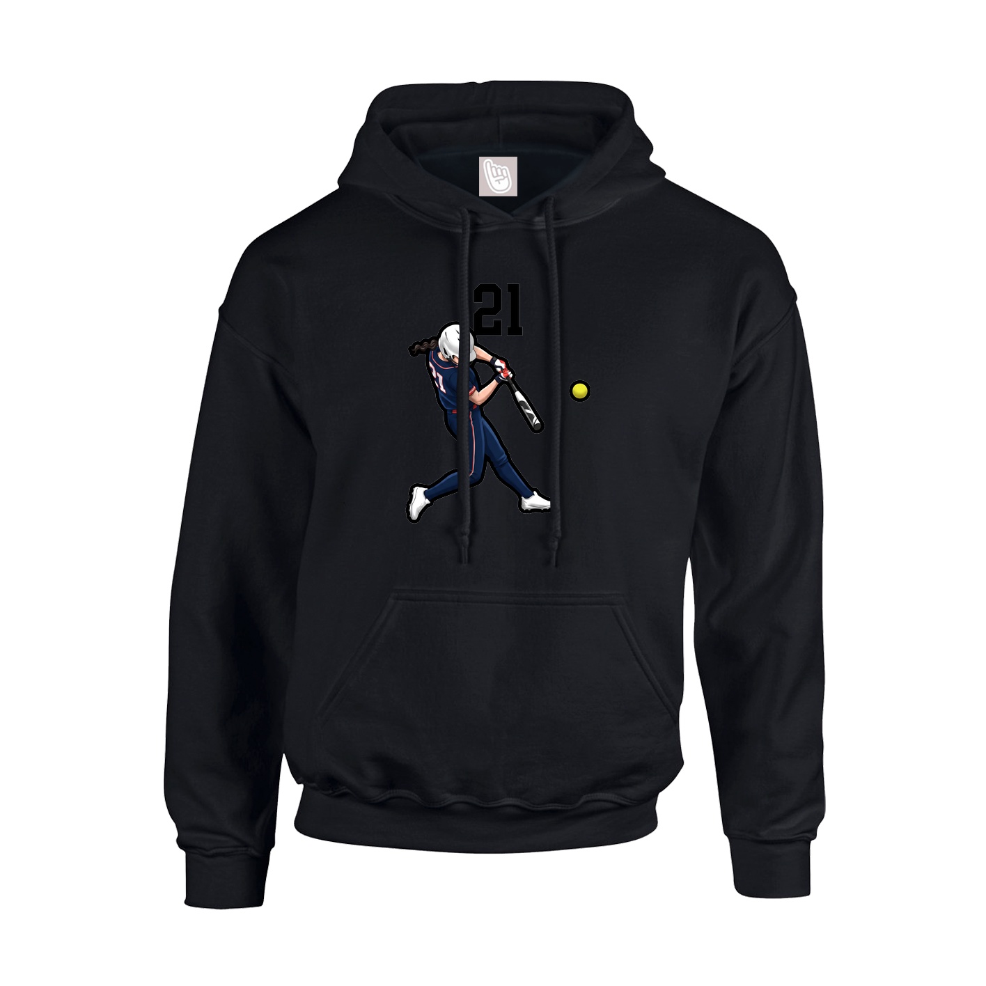 Youth Hoodie — Number Top in Black