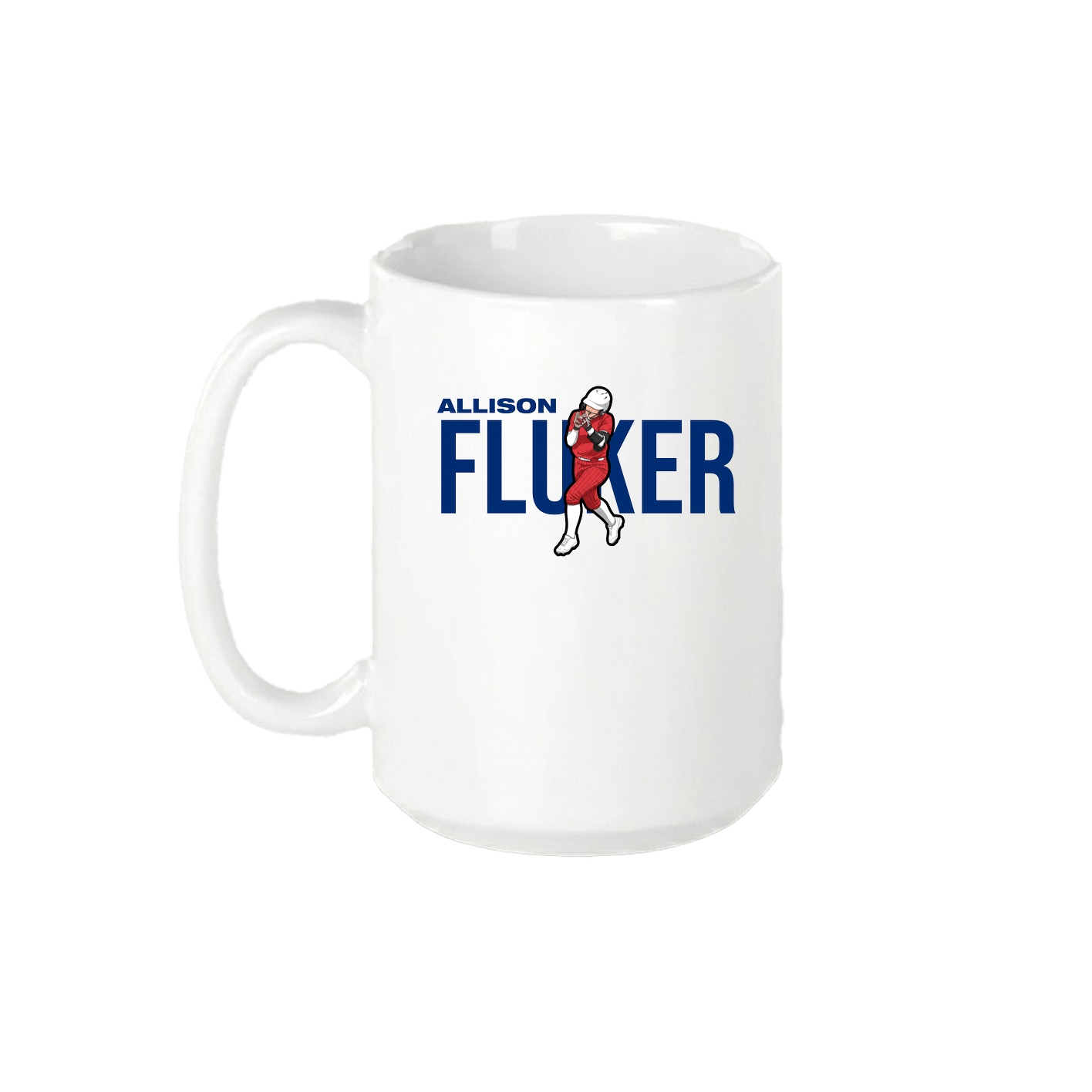 15oz Coffee Mug — Player Name in White