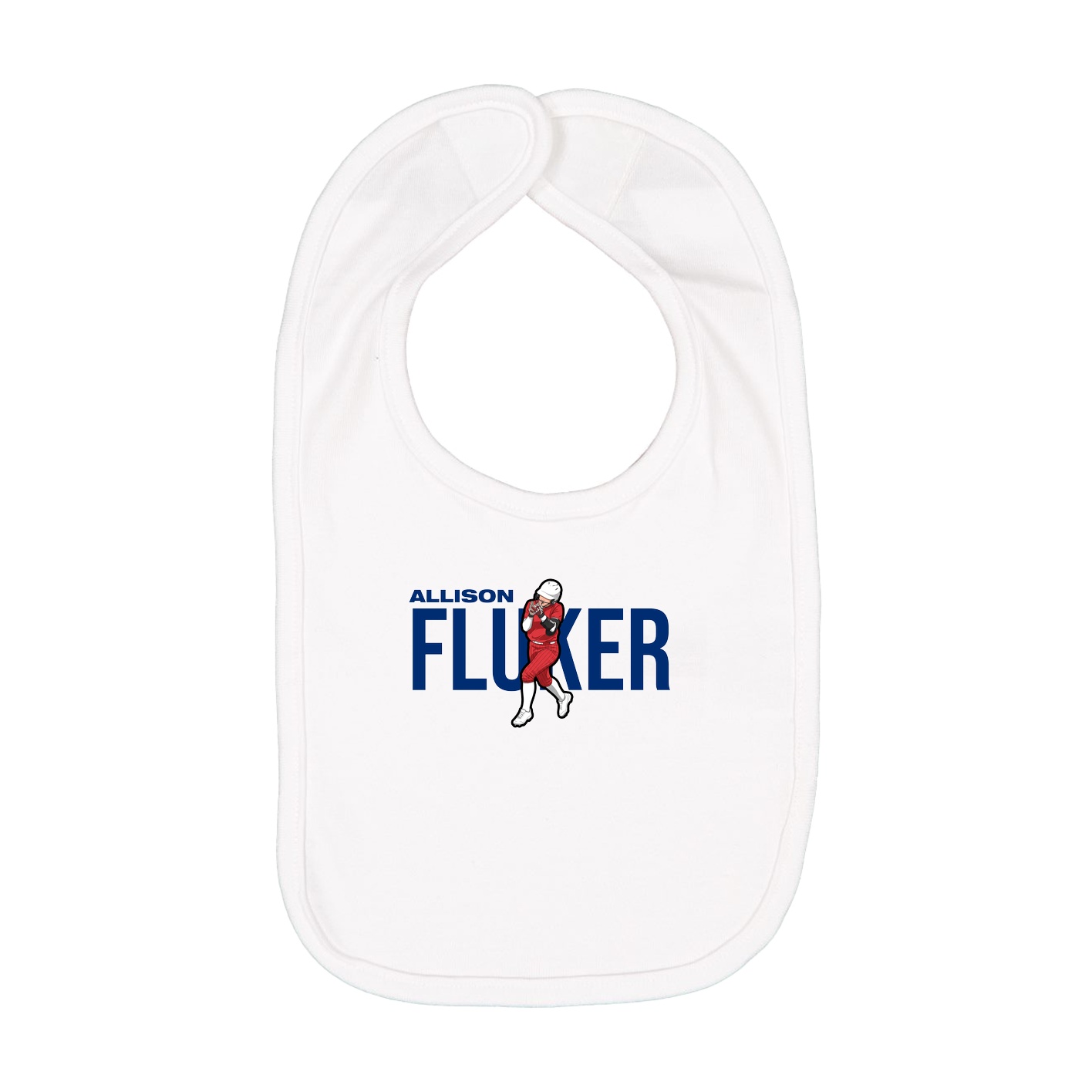 Infant Bib — Player Name in White