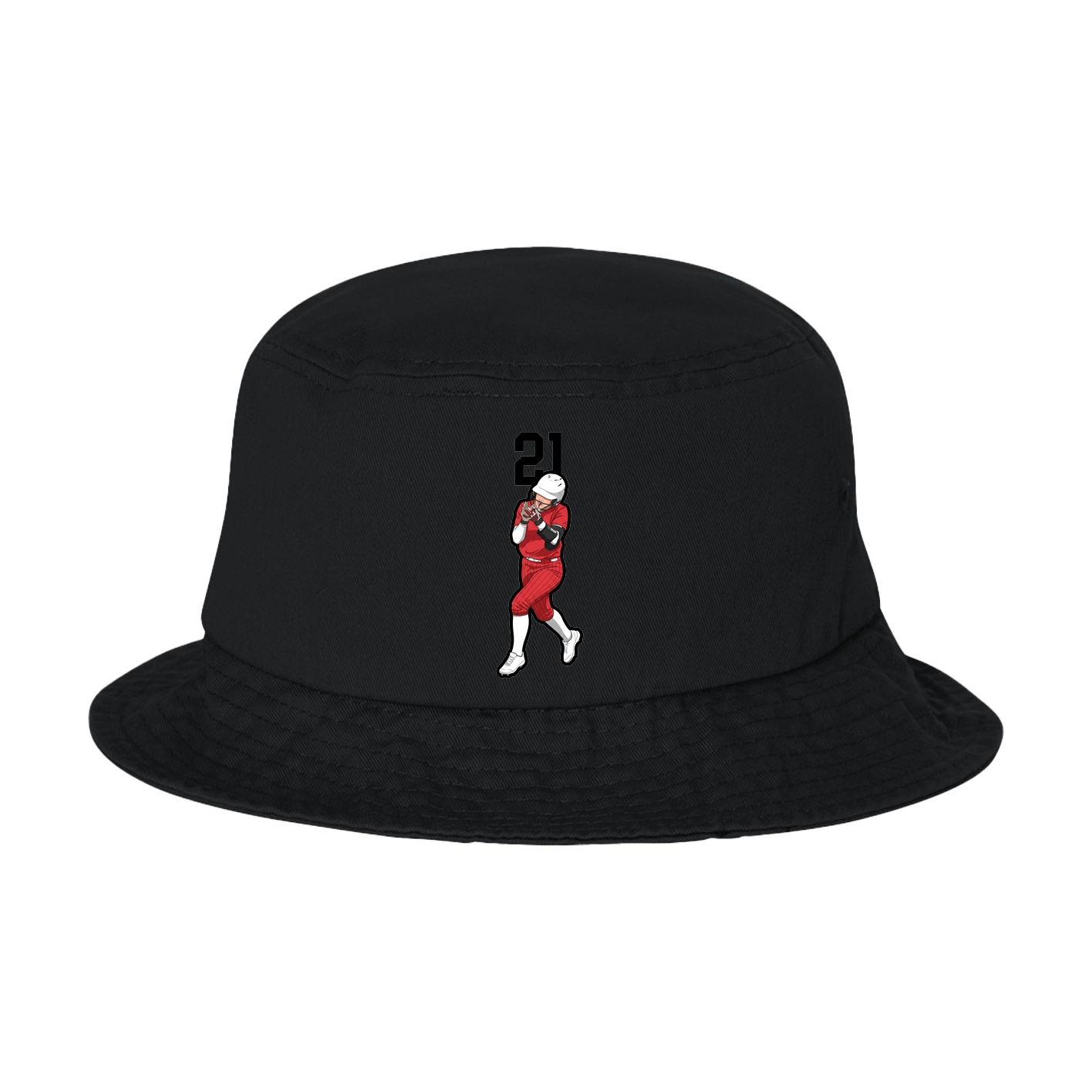 Bucket Cap — Number Top in Black